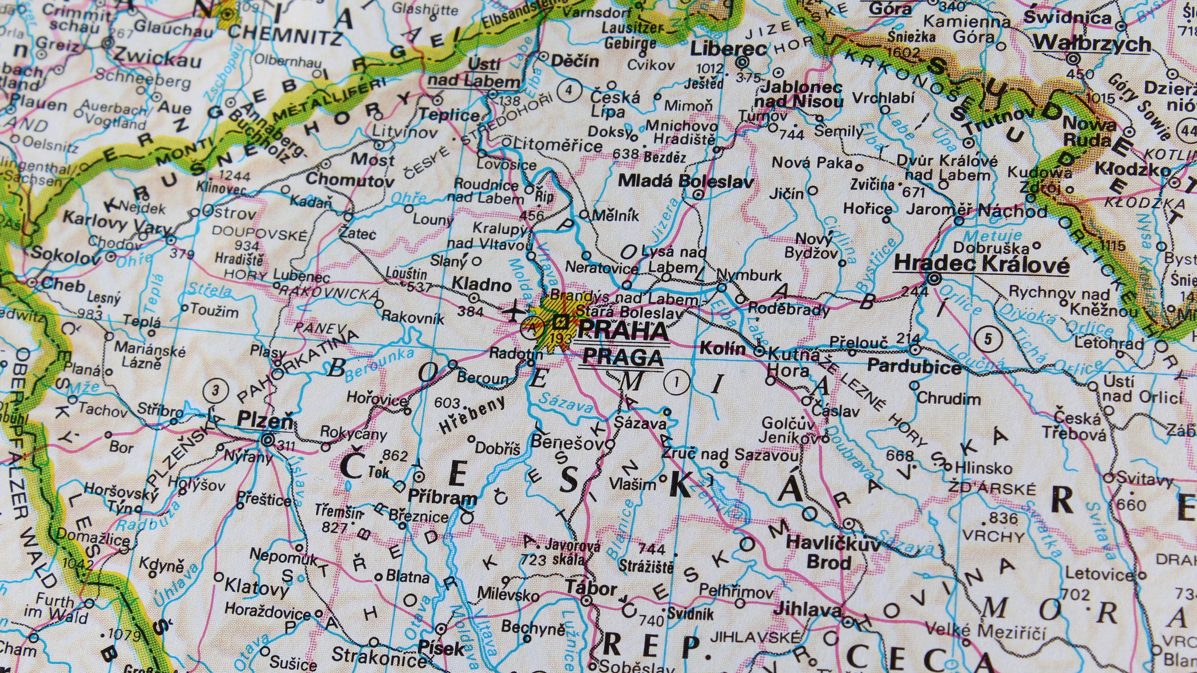 map, prague, travel, czech republic, 4k, HD Wallpaper