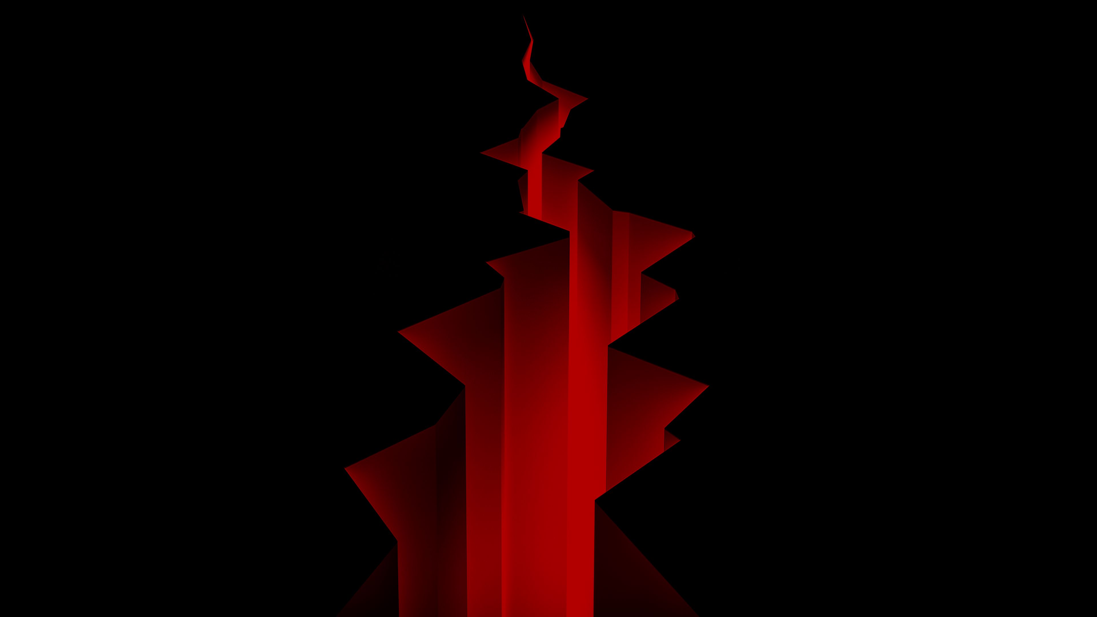 lines, stripes, red, black, 4k, HD Wallpaper