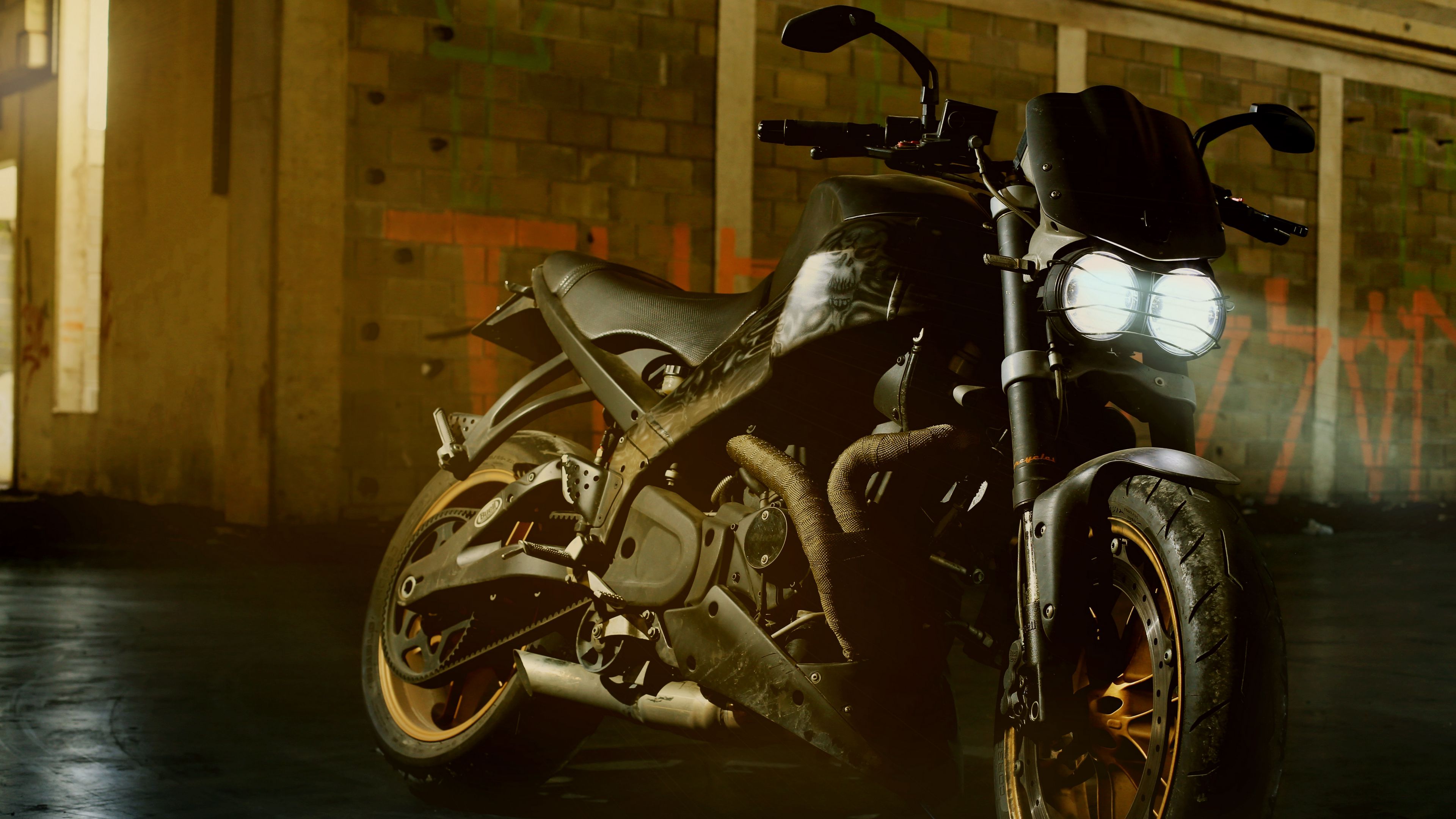 motorcycle, bike, wheel, steering wheel, 4k, HD Wallpaper