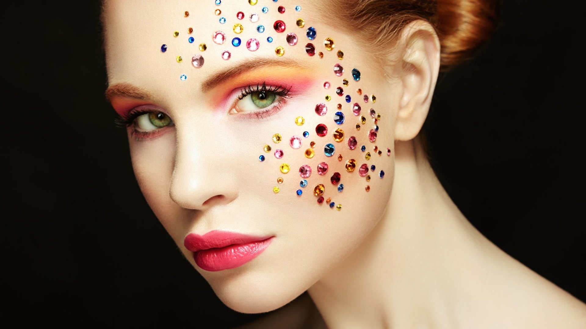 girl, oleg gekman, black, beauty, face, woman, HD Wallpaper