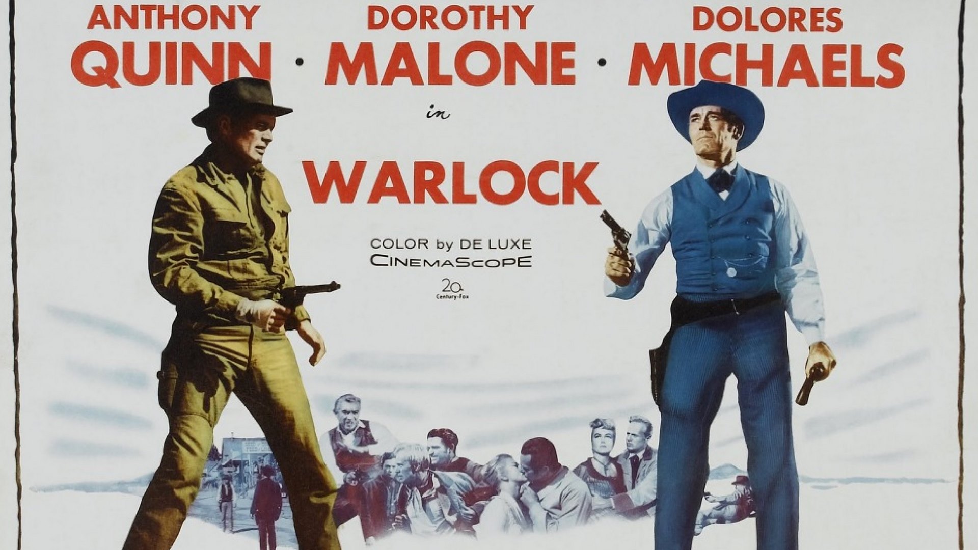 classic movies, anthony quinn, richard widmark, henry fonda, warlock, westerns, dorothy malone, HD Wallpaper
