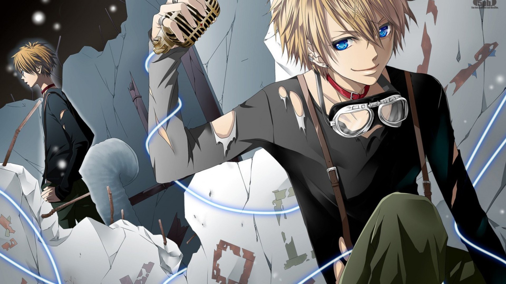 cant think of a fourth, goggles, blonde hair guy, torn shirt, HD Wallpaper