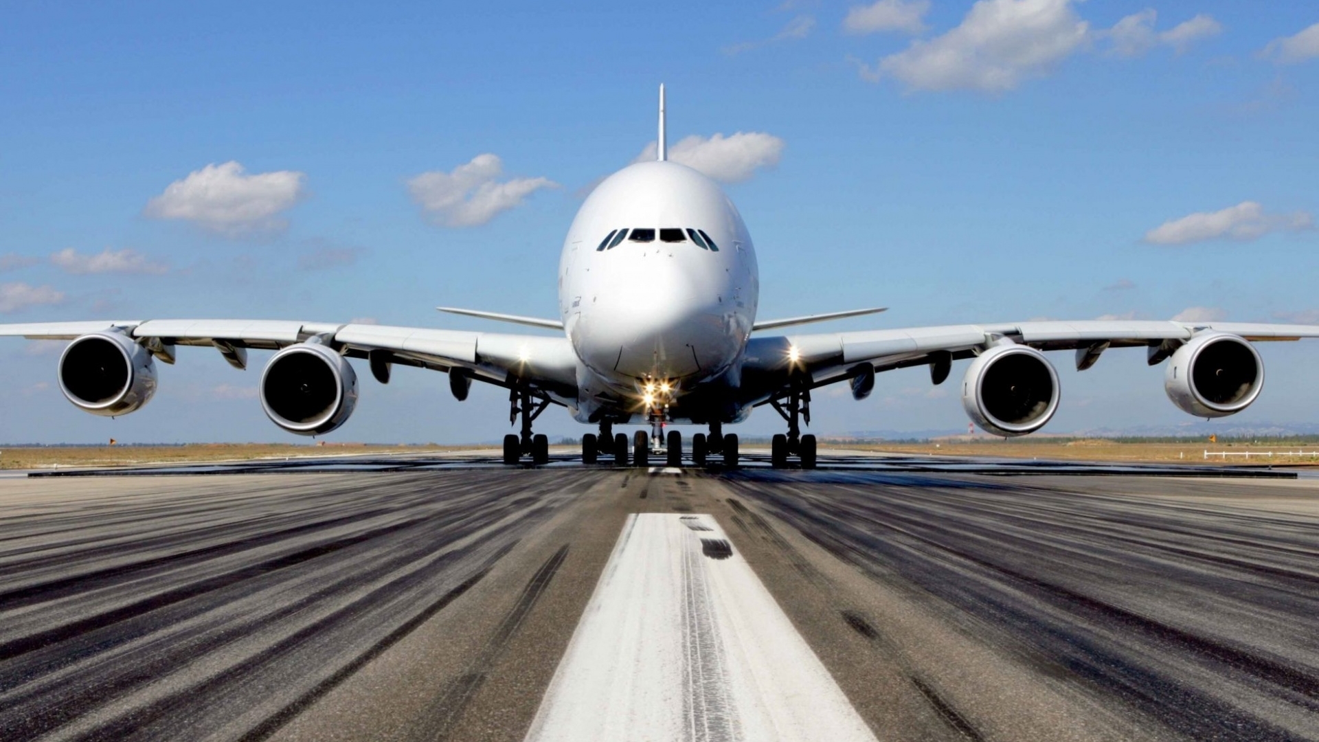 runway, strip, plane, airbus, HD Wallpaper
