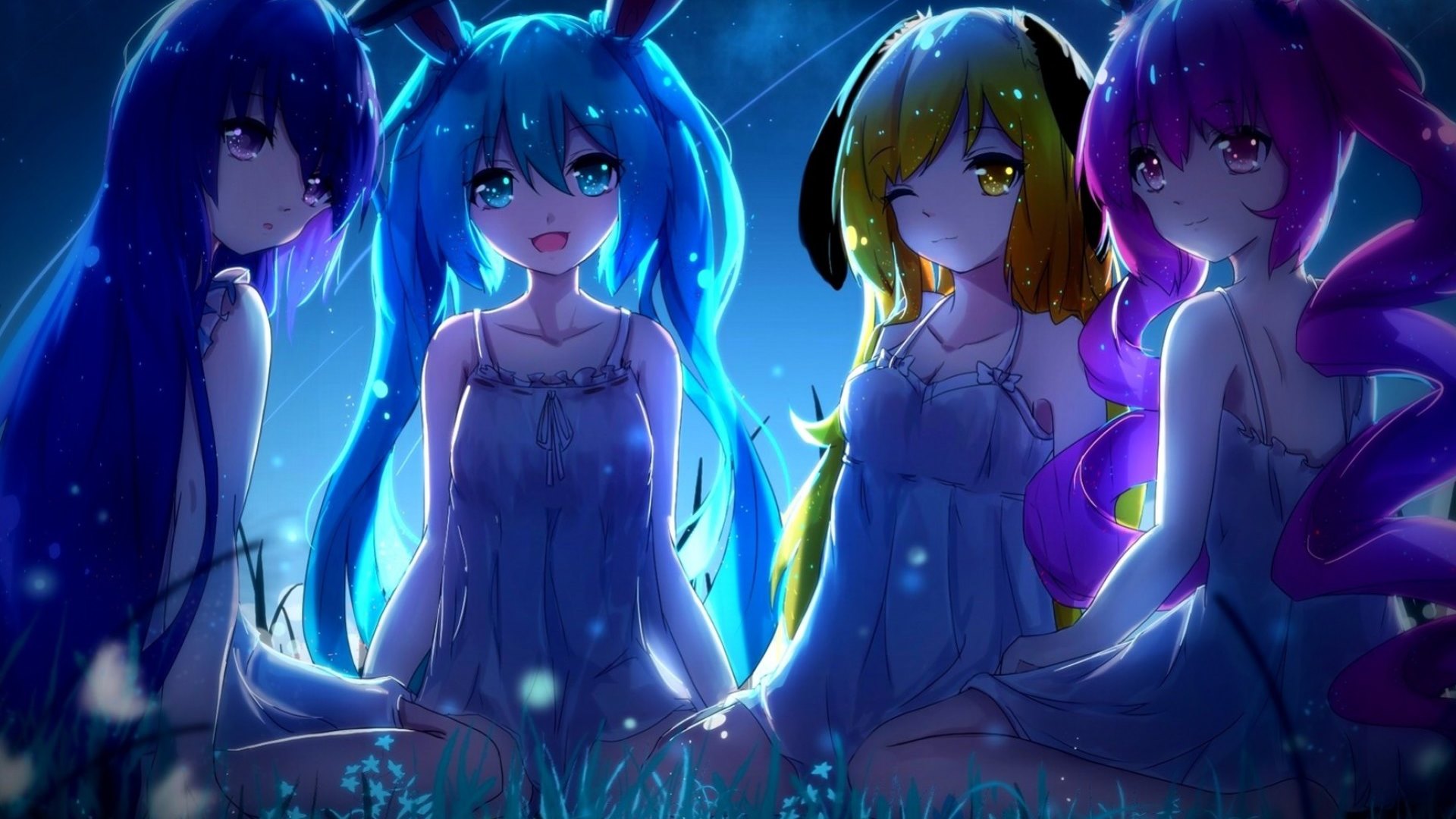 cute, anime, girl, girls, original, HD Wallpaper