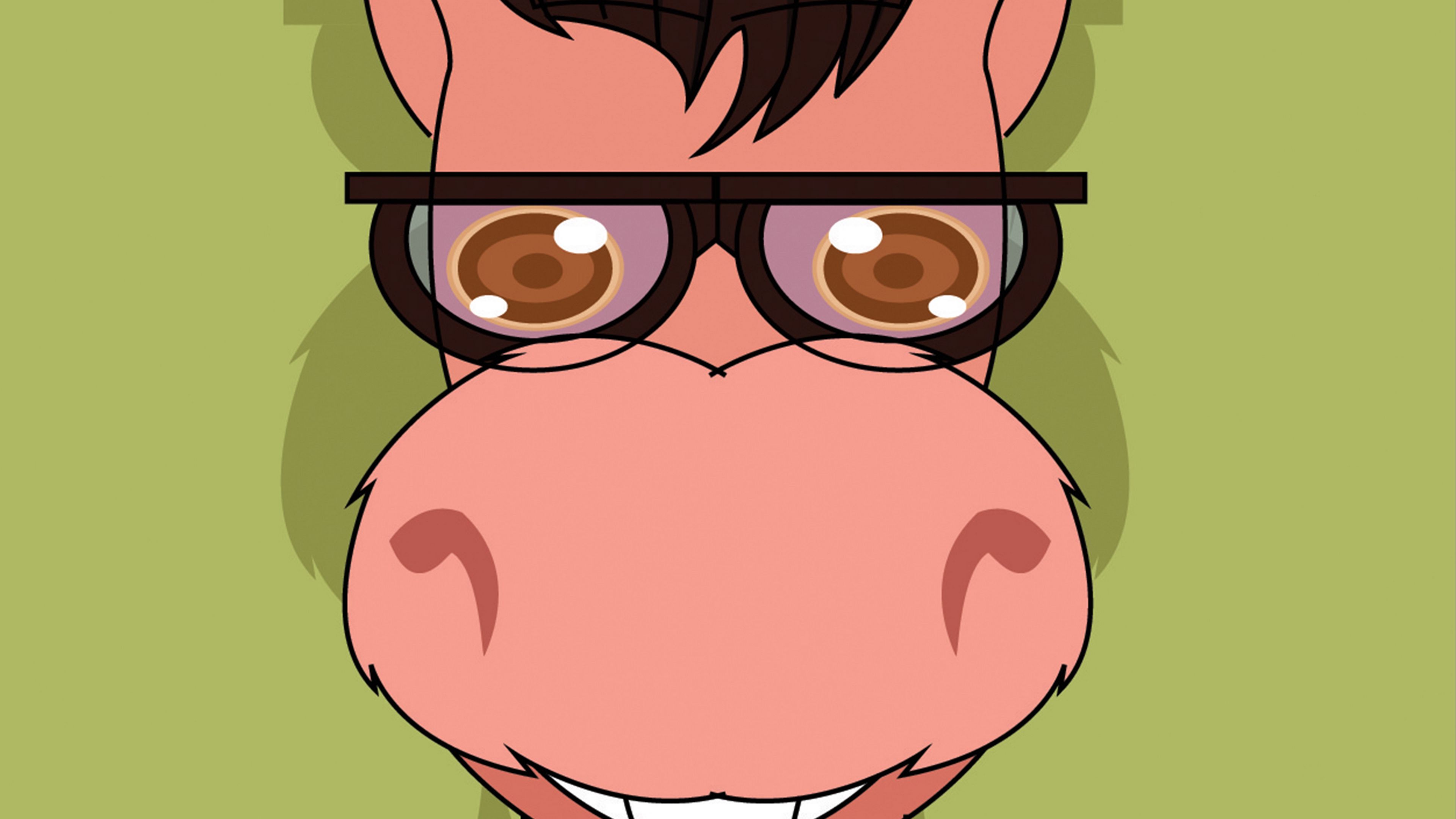 donkey, art, glasses, sweater, vector, 4k, HD Wallpaper