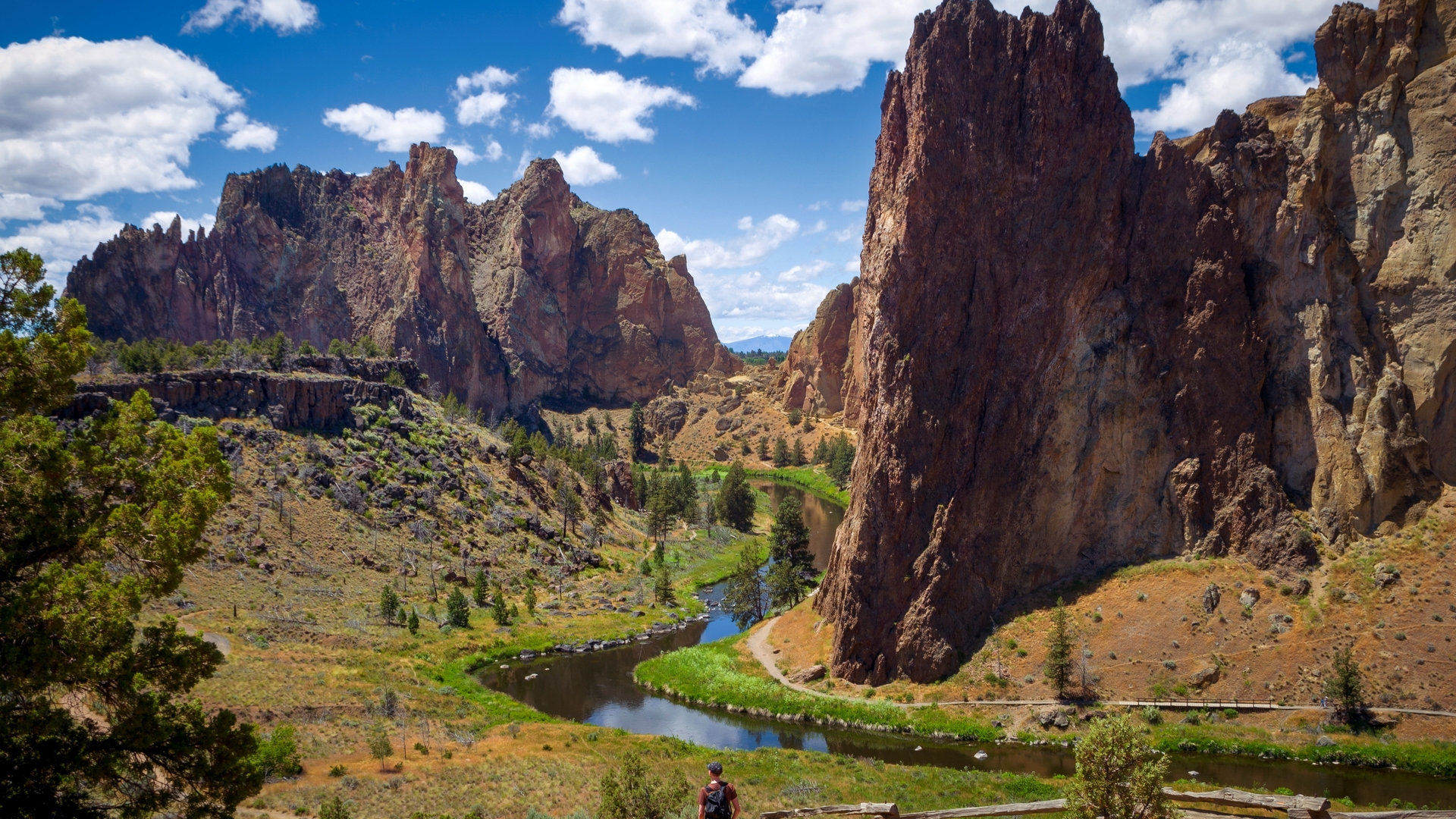rock, mountains, oregon, river, america, HD Wallpaper