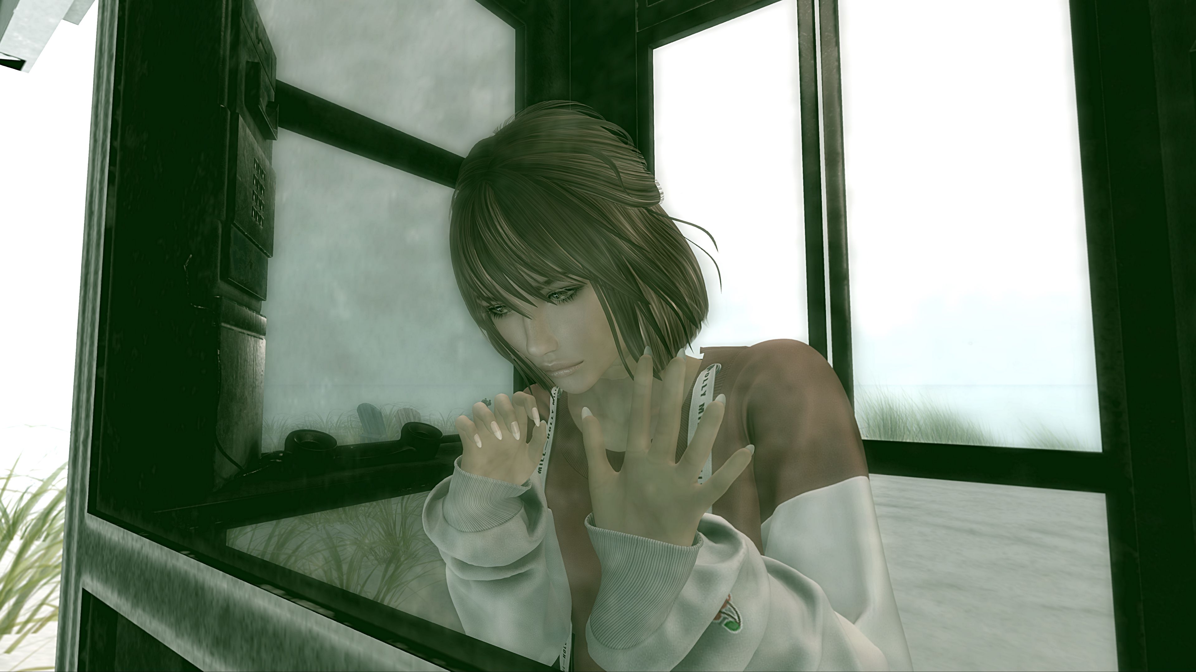 girl, sadness, window, art, 4k, HD Wallpaper