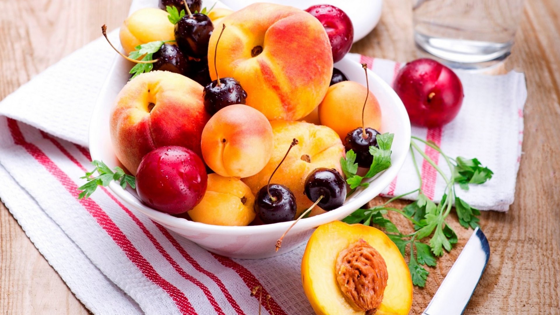 yummy, fresh, fruits, bowl, HD Wallpaper