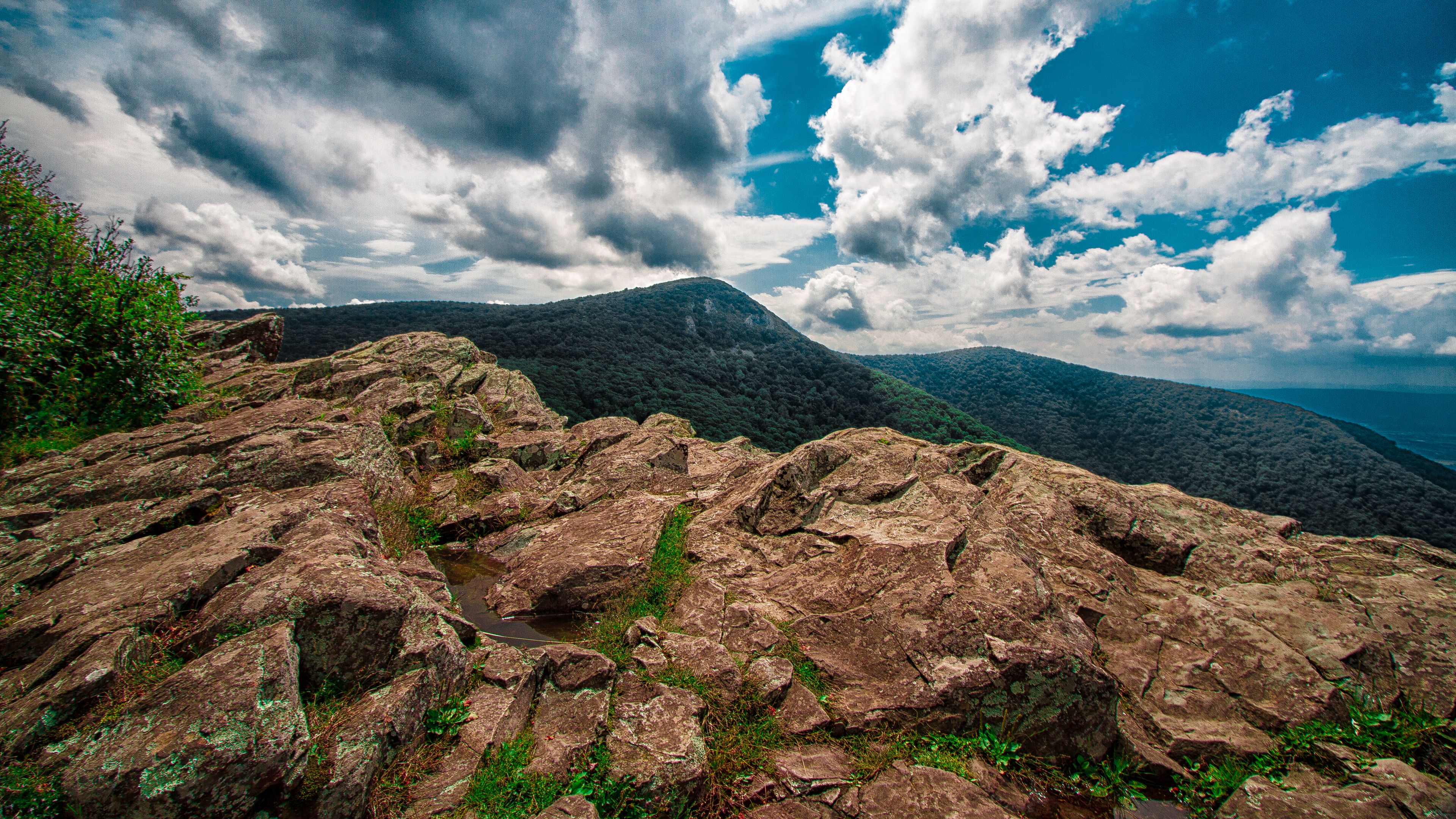 mountain, stones, peak, hawksbill mountain, shenandoah national park, 4k, HD Wallpaper