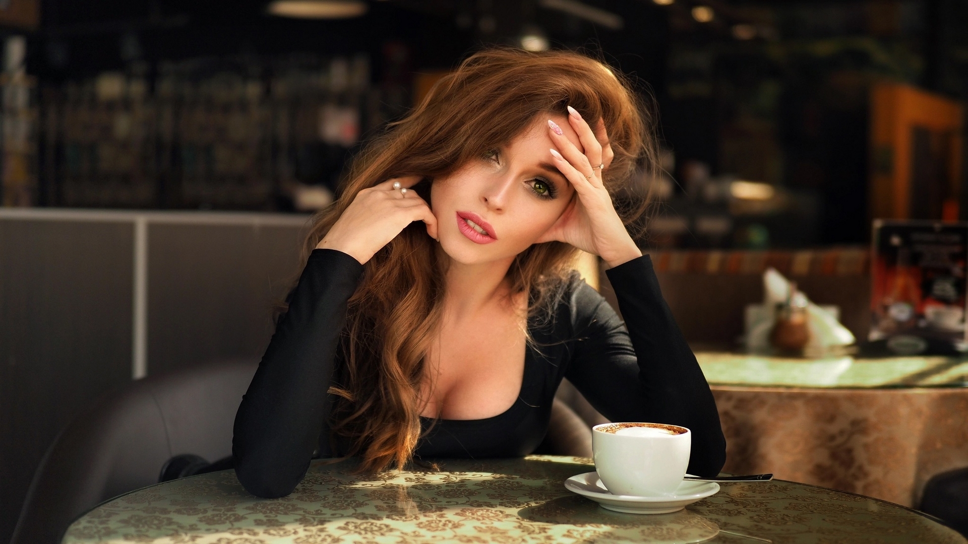 cup, model, woman, girl, HD Wallpaper