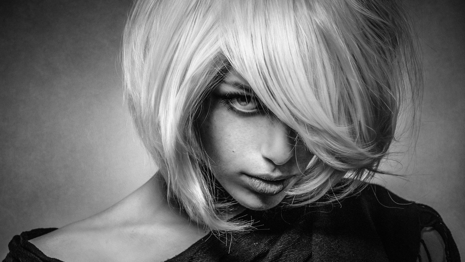 look, woman, eye, dark, HD Wallpaper