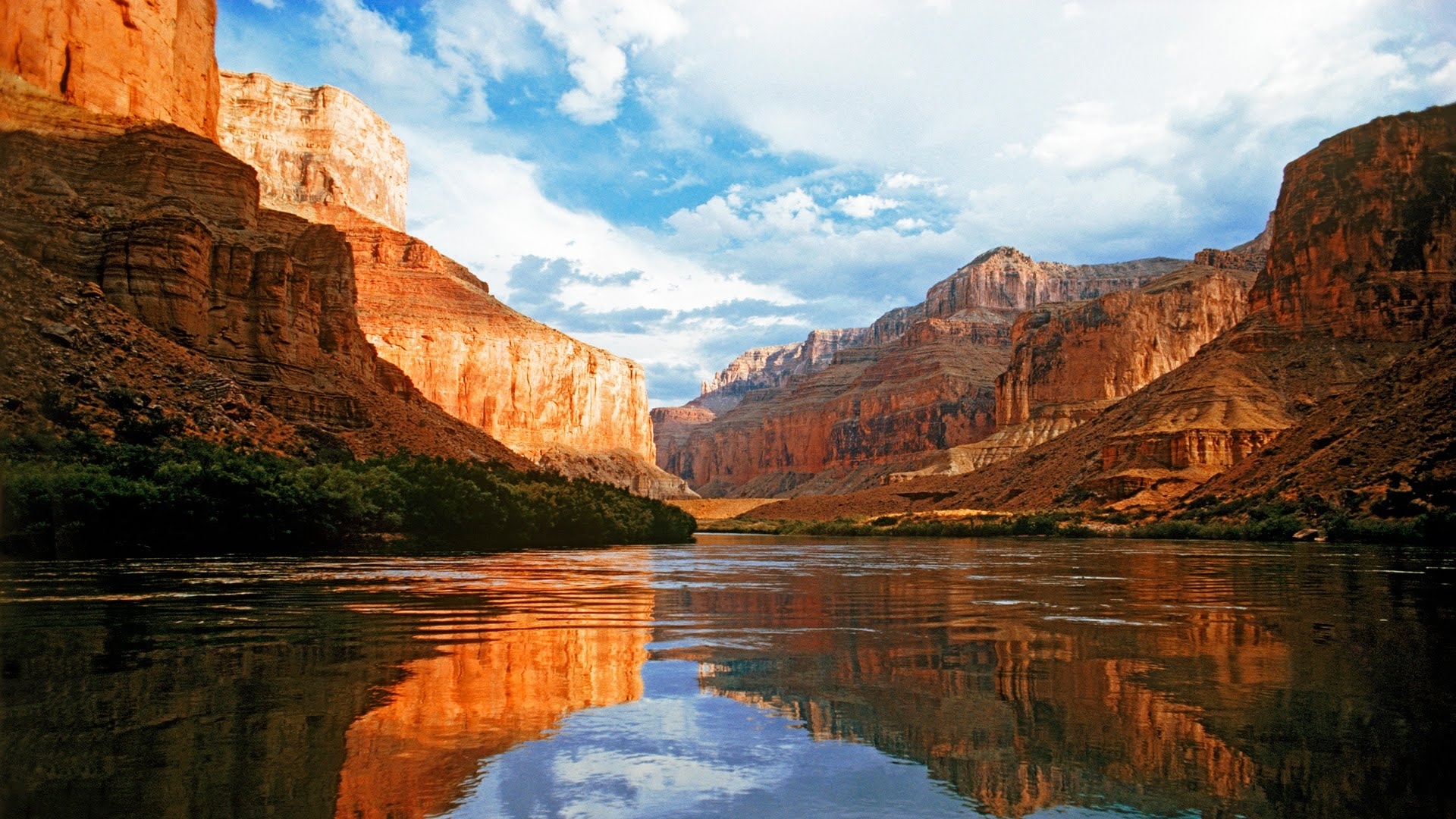 national park, mountains, clouds, sky, canyons, HD Wallpaper