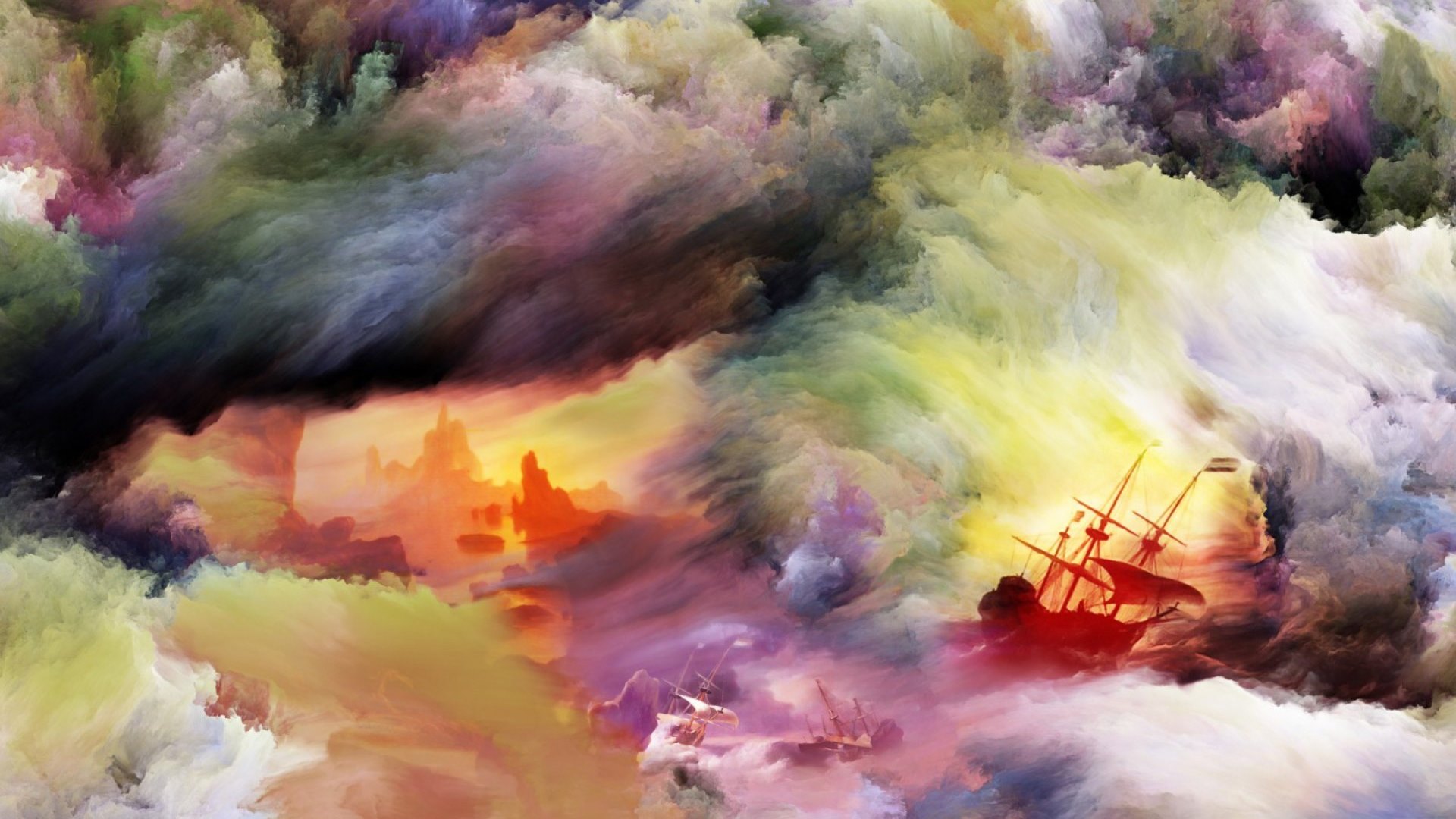 colors, color, beautiful, dream, abstract, sky, abstraction, HD Wallpaper