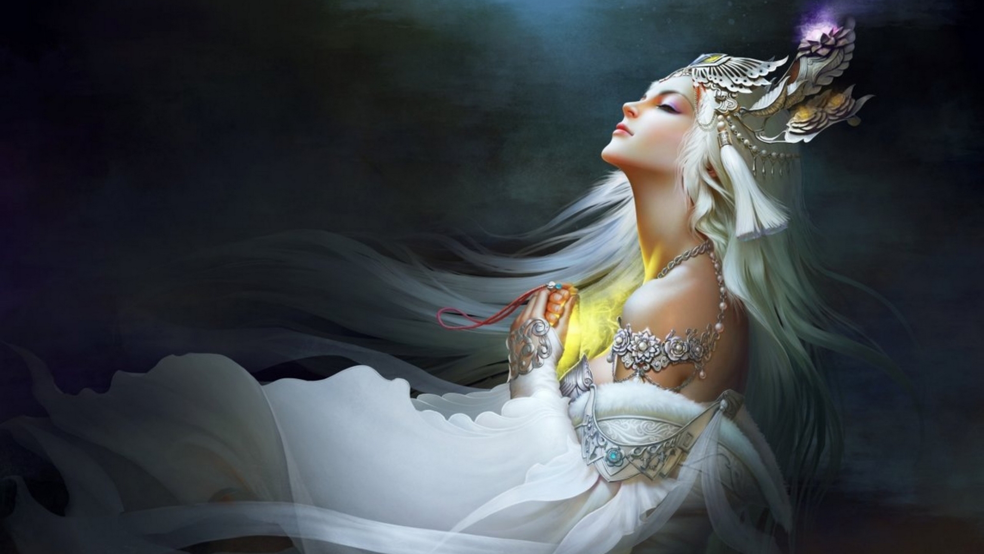 fantasy, princess, white, female, HD Wallpaper
