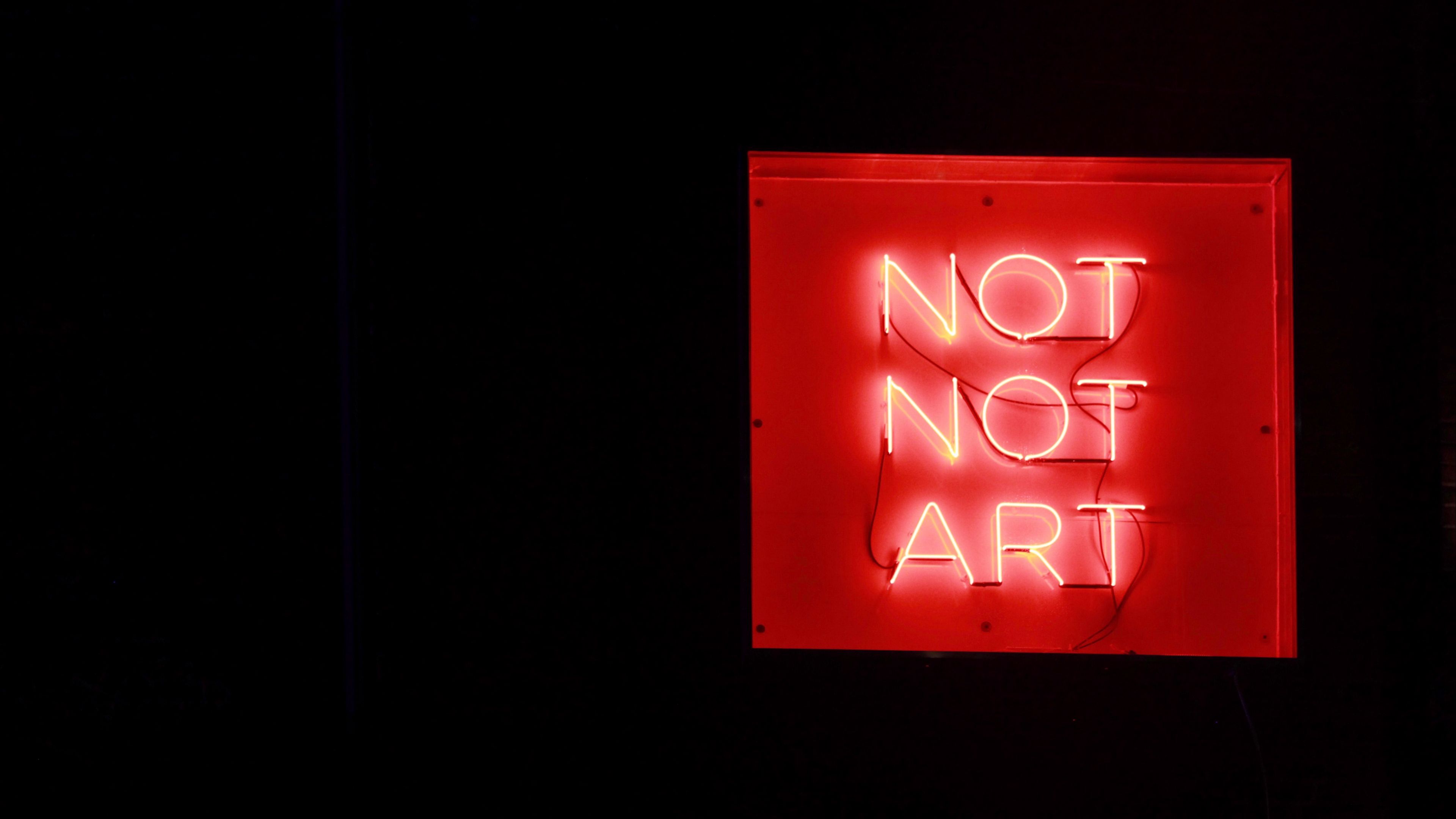 inscription, art, neon, backlight, 4k, HD Wallpaper