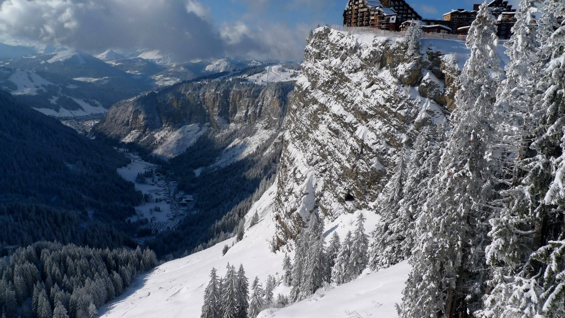 fantasy house, rocky mountain home, mountain home, fantasy home, winter cabin, HD Wallpaper