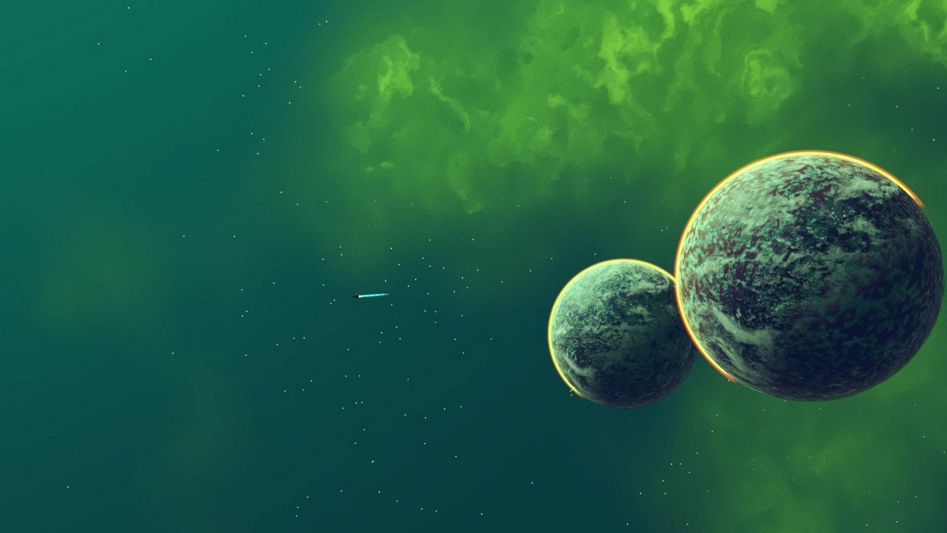 planets, moons, 3d, no mans sky, video games, galaxies, HD Wallpaper