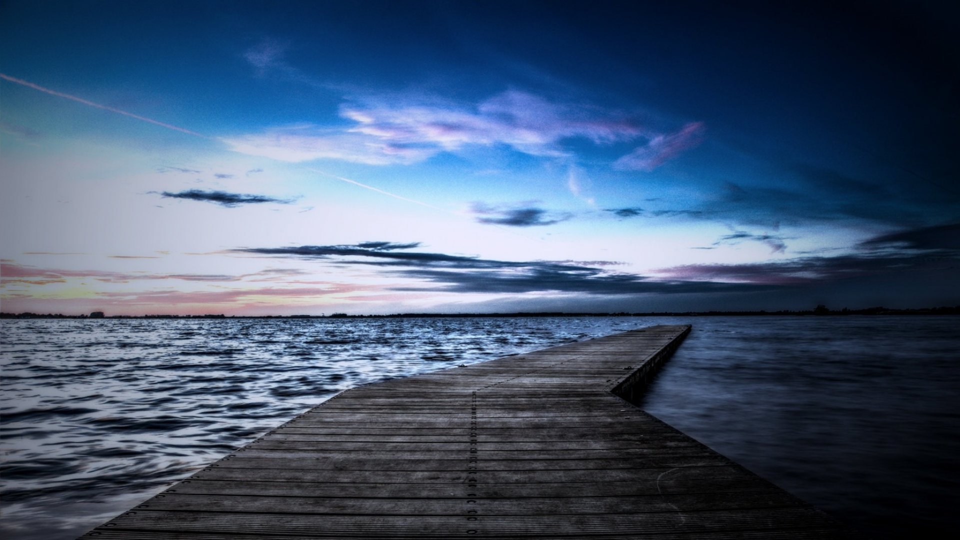 nature, water, sky, pier, HD Wallpaper