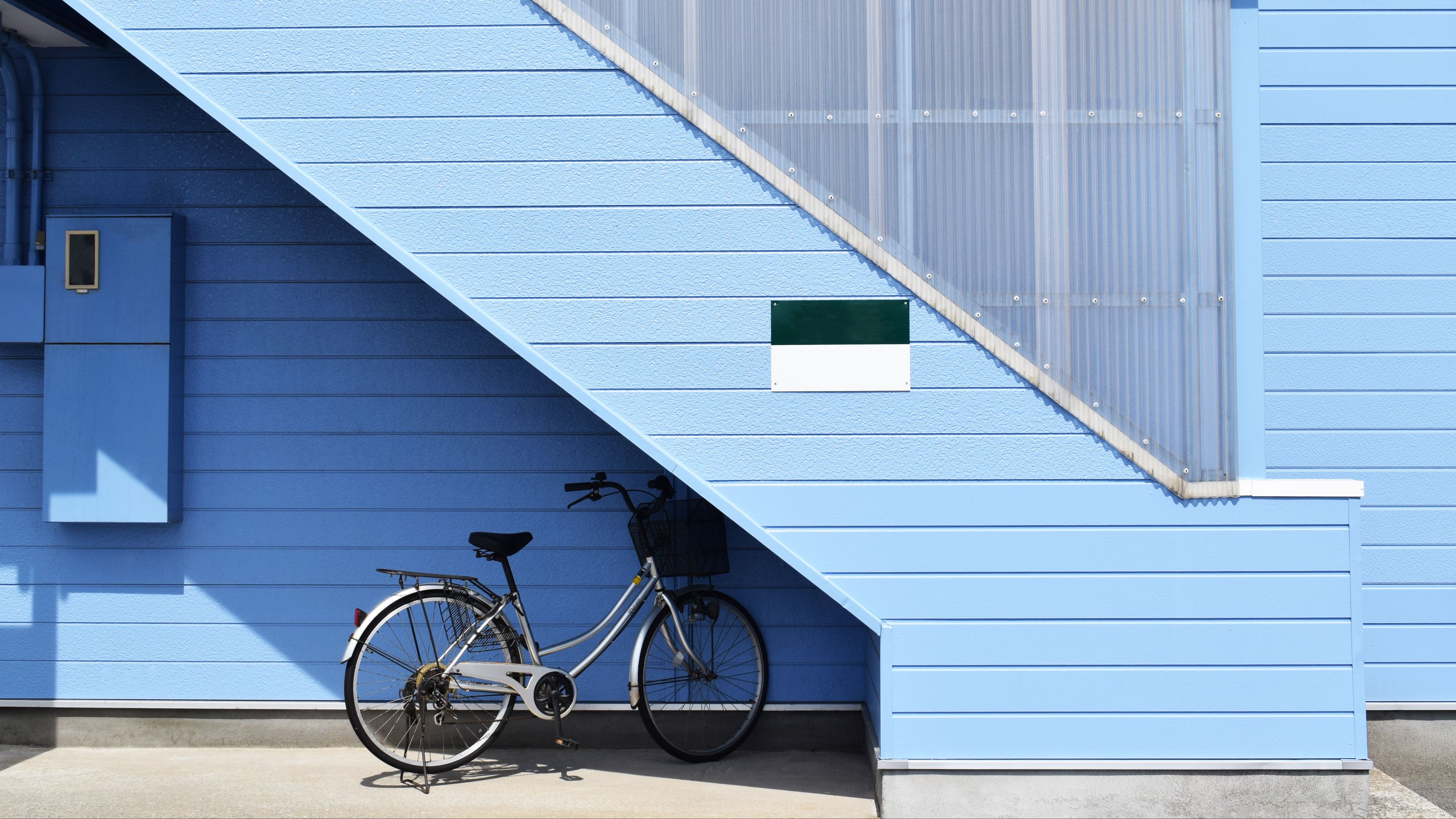 bicycle, building, architecture, 4k, HD Wallpaper