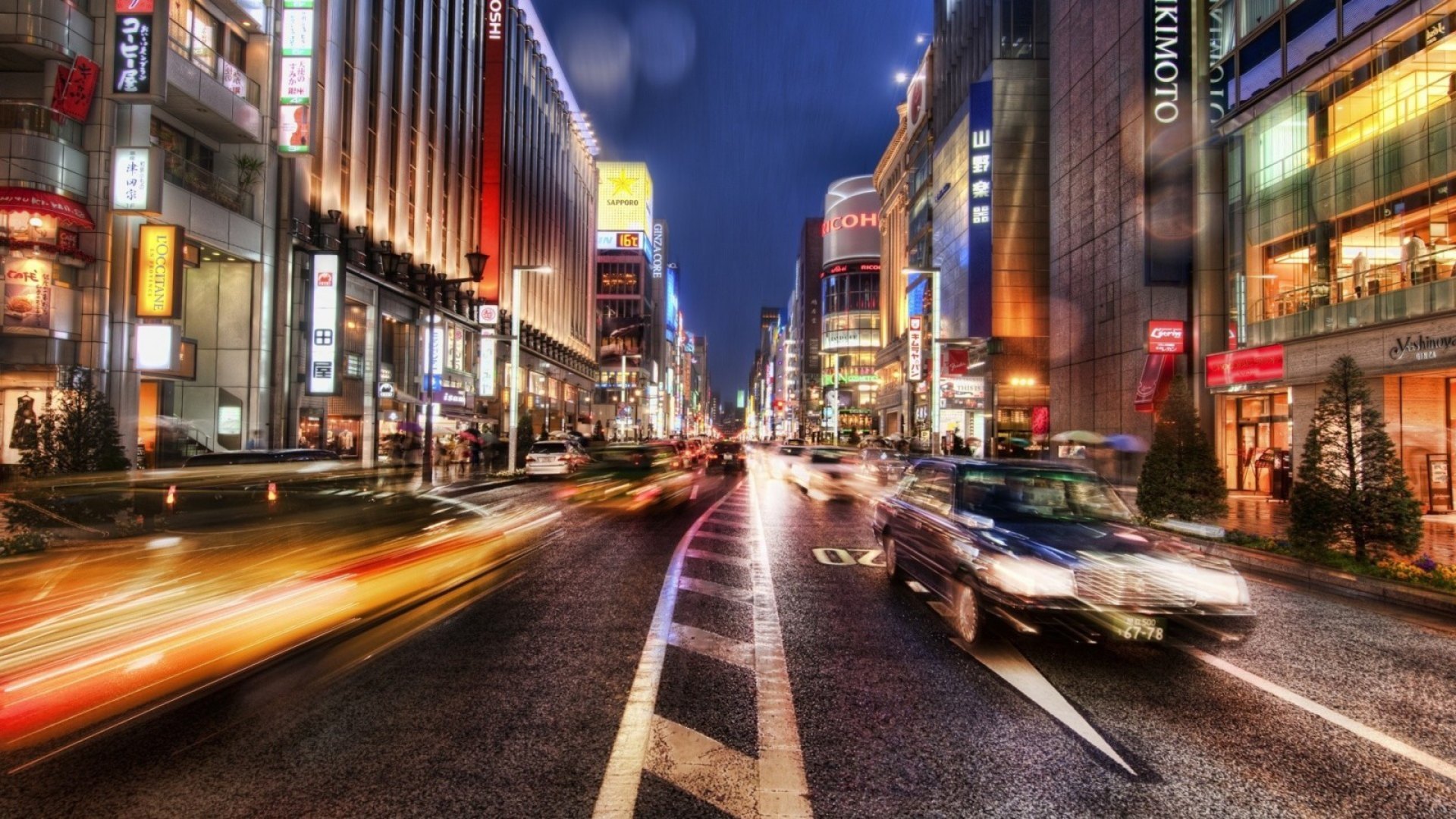 city, traffic, hdr, long exposure, street, lights, night, HD Wallpaper