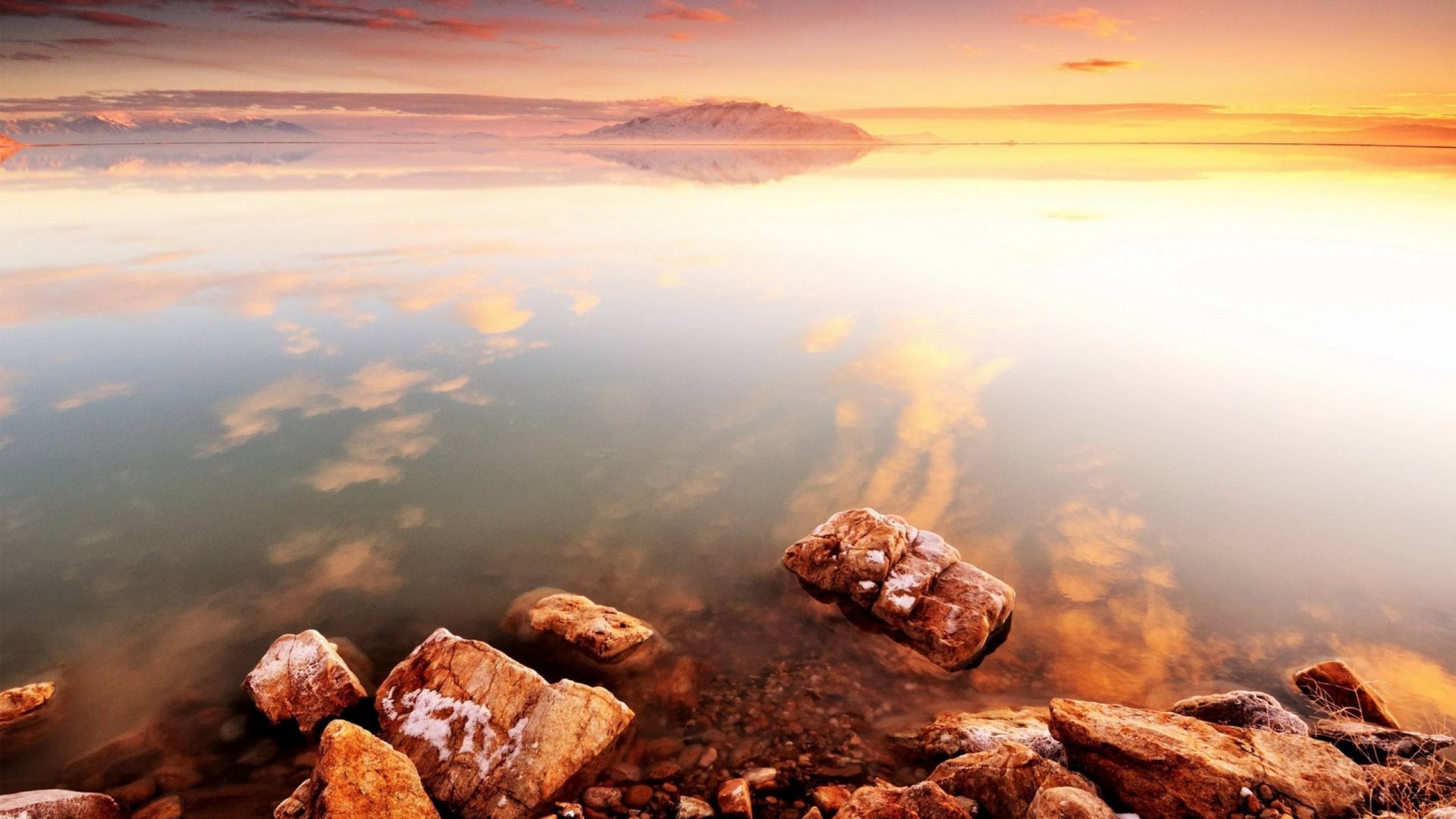nature, sky, clouds, lake, HD Wallpaper