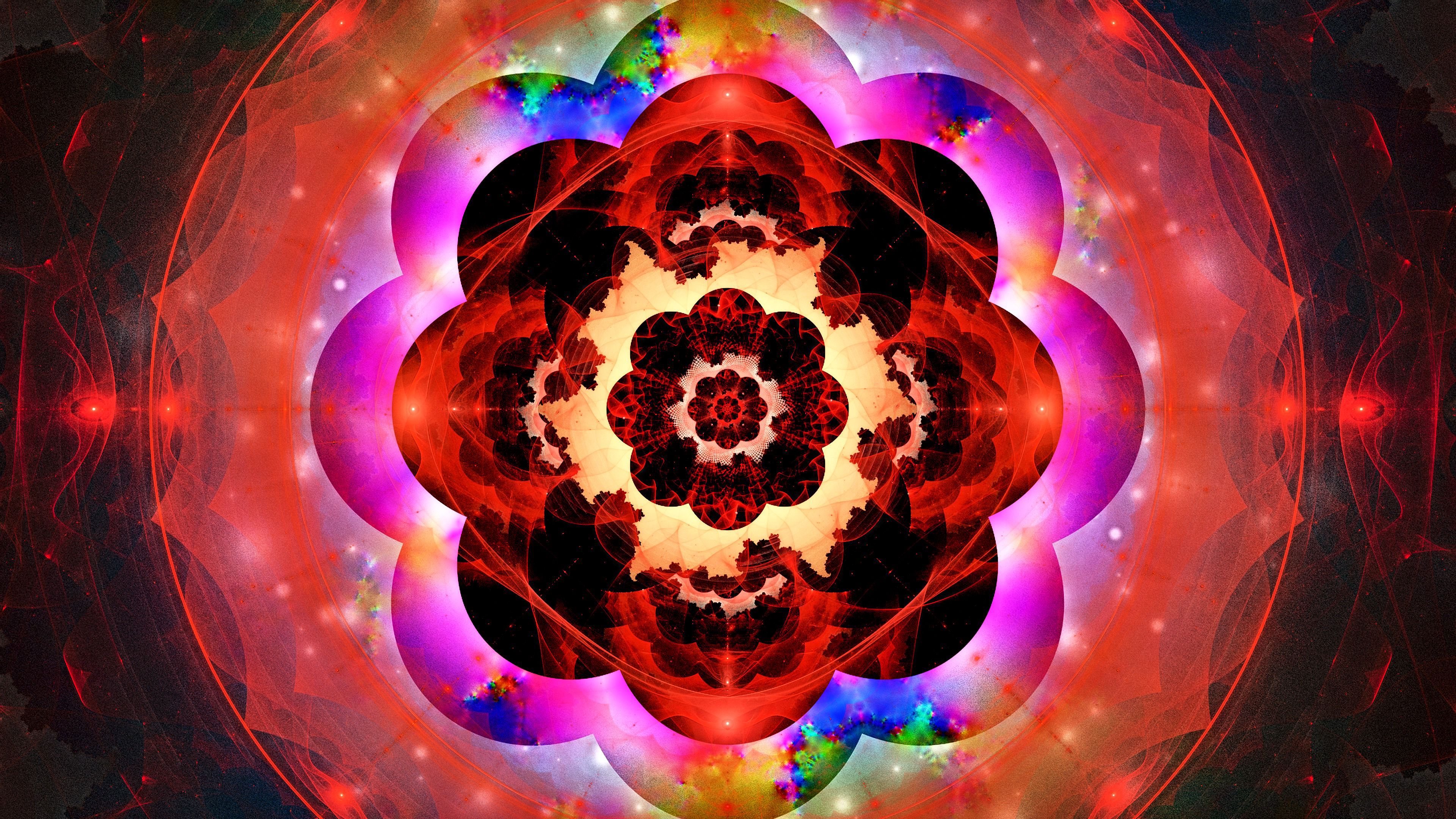 caleidoscope, pattern, art, 4k, HD Wallpaper