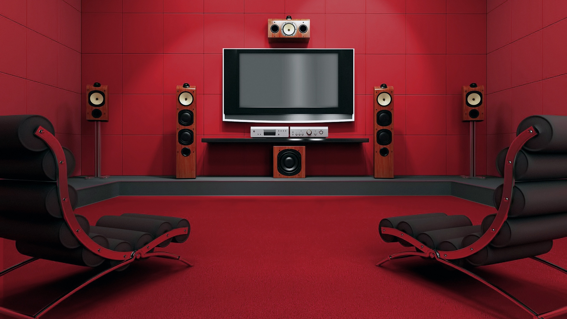red, tv, pg, living room, HD Wallpaper