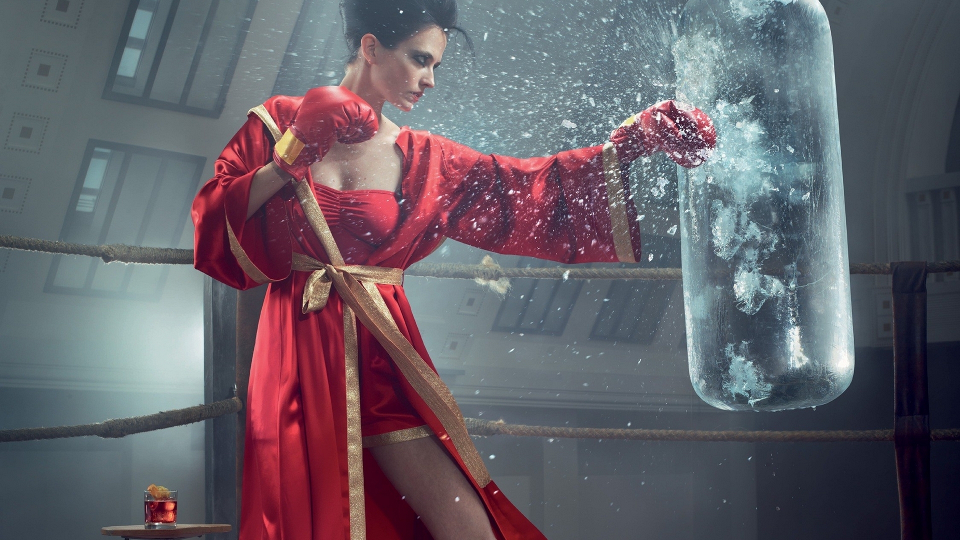 red, boxer, woman, style, HD Wallpaper