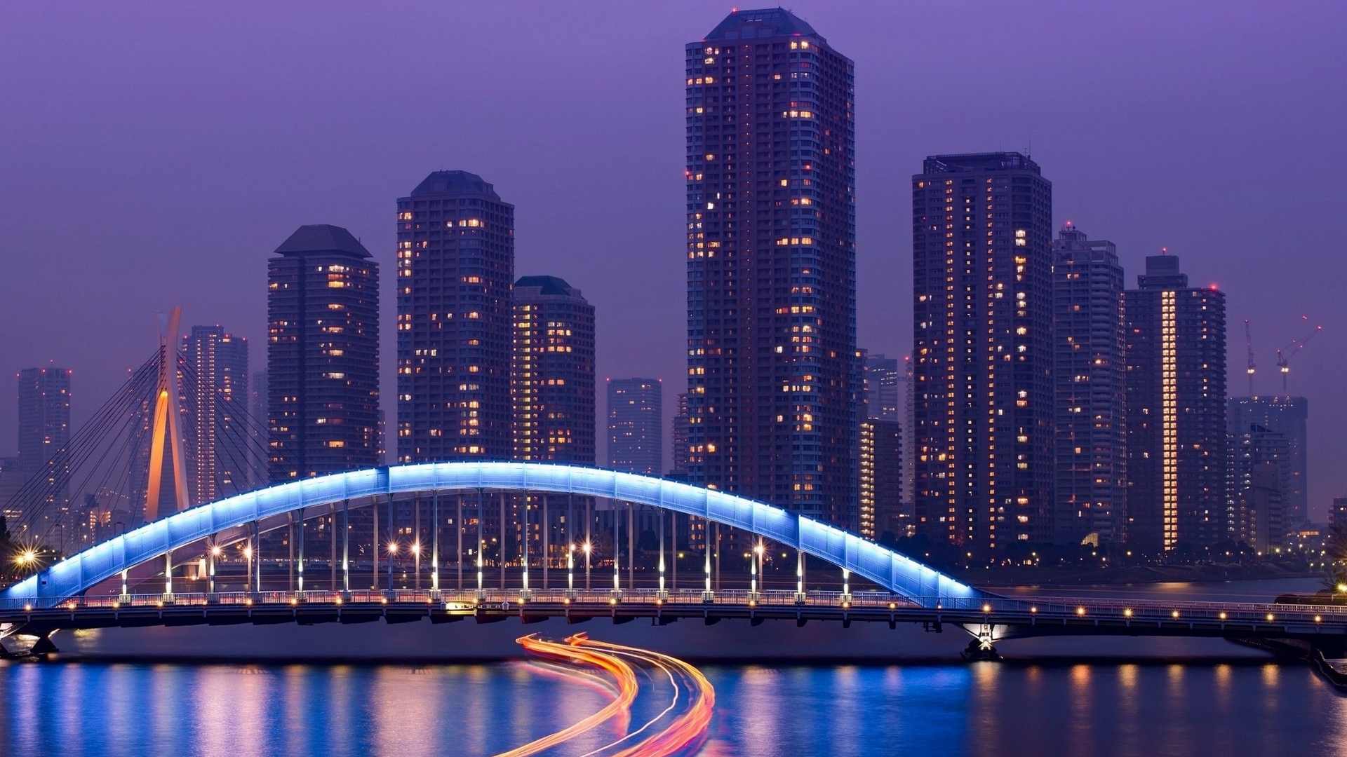 building, skyscrapper, bridge, tokyo, HD Wallpaper
