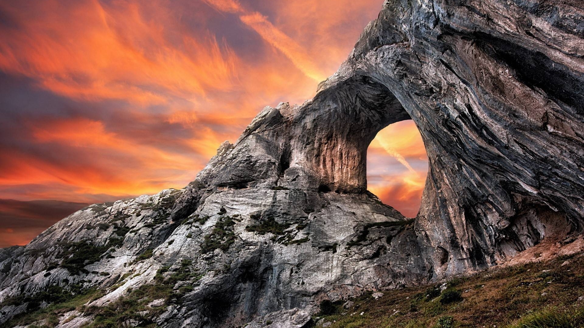 mountain, cool, nature, sunset, fun, HD Wallpaper