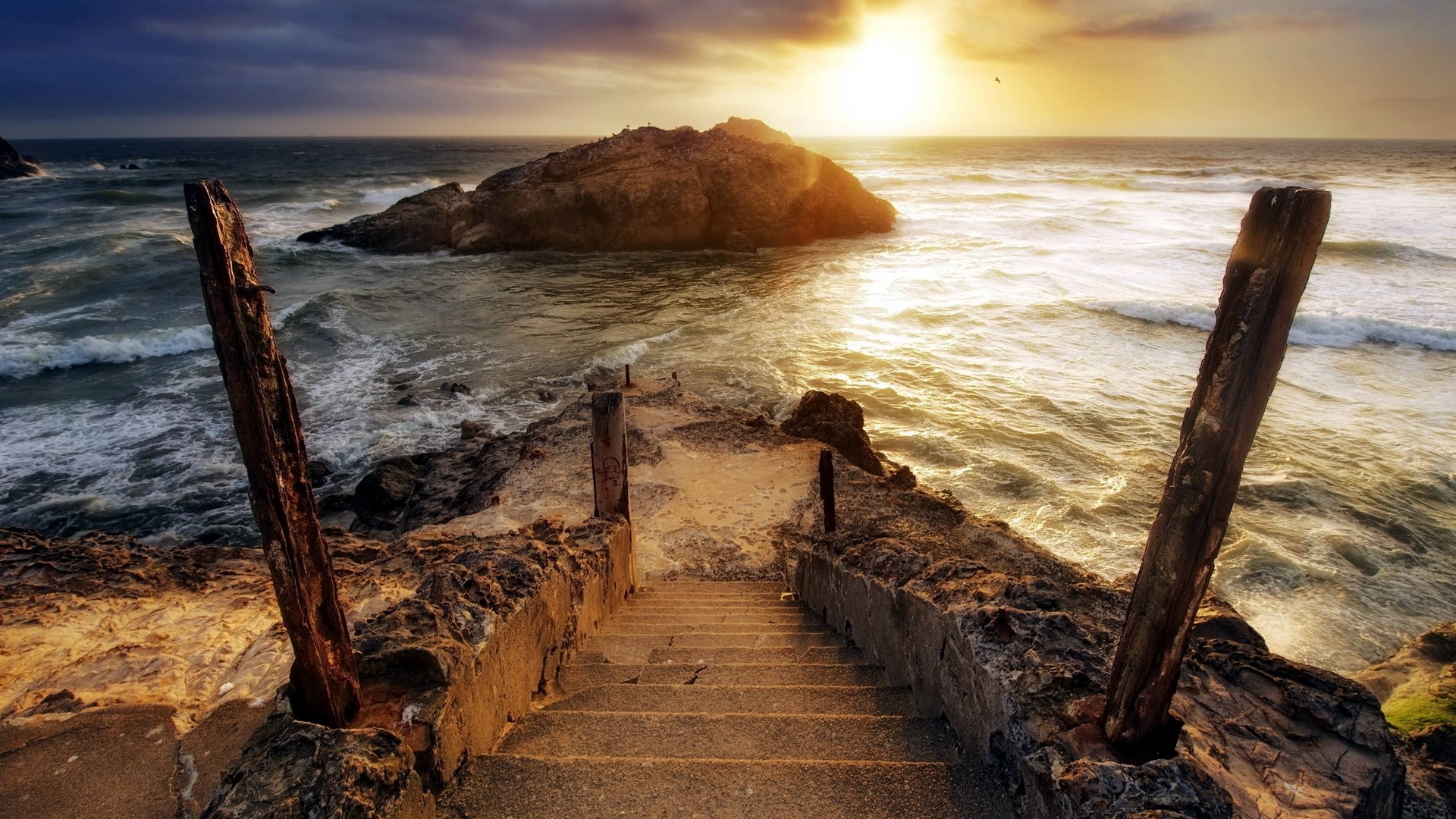 beach, cool, ocean, nature, sunset, fun, HD Wallpaper