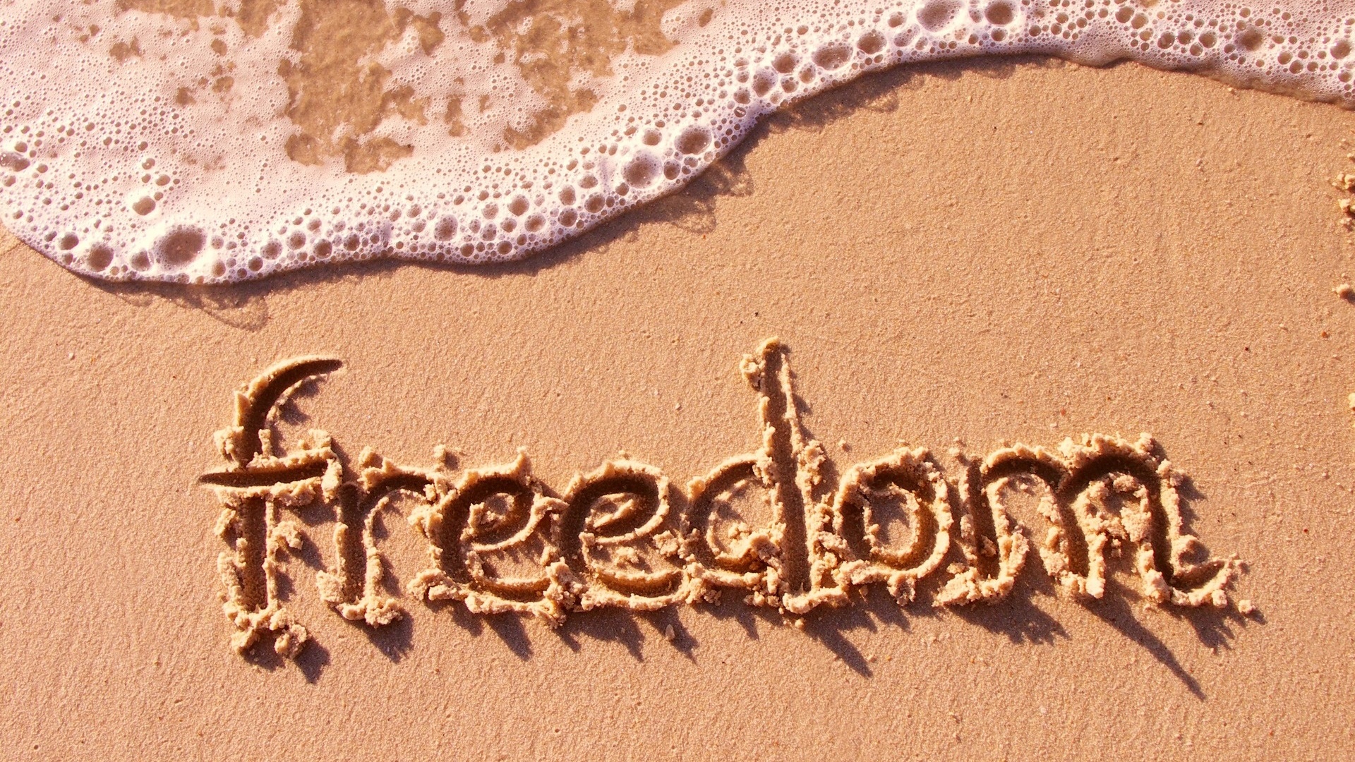 beach, sand, freedom, nature, sea, HD Wallpaper