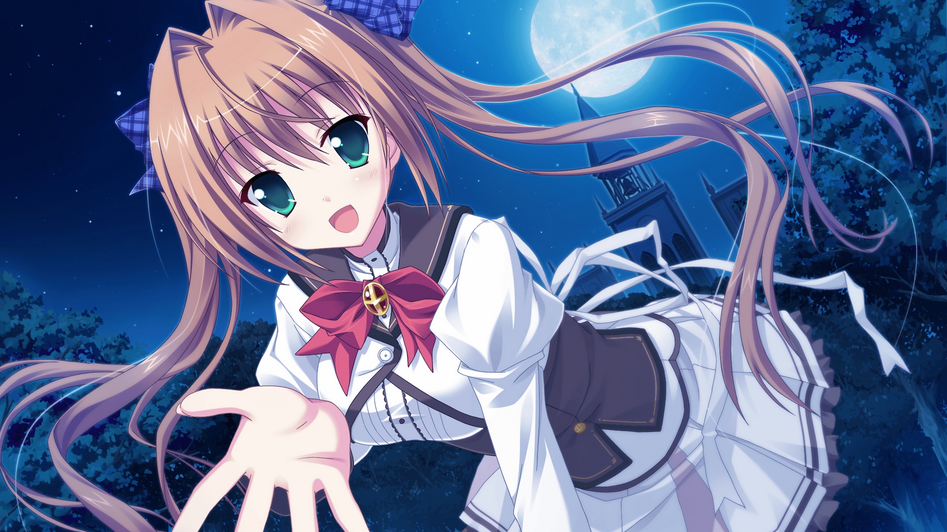 cute, moon, cg, game, sweet, HD Wallpaper