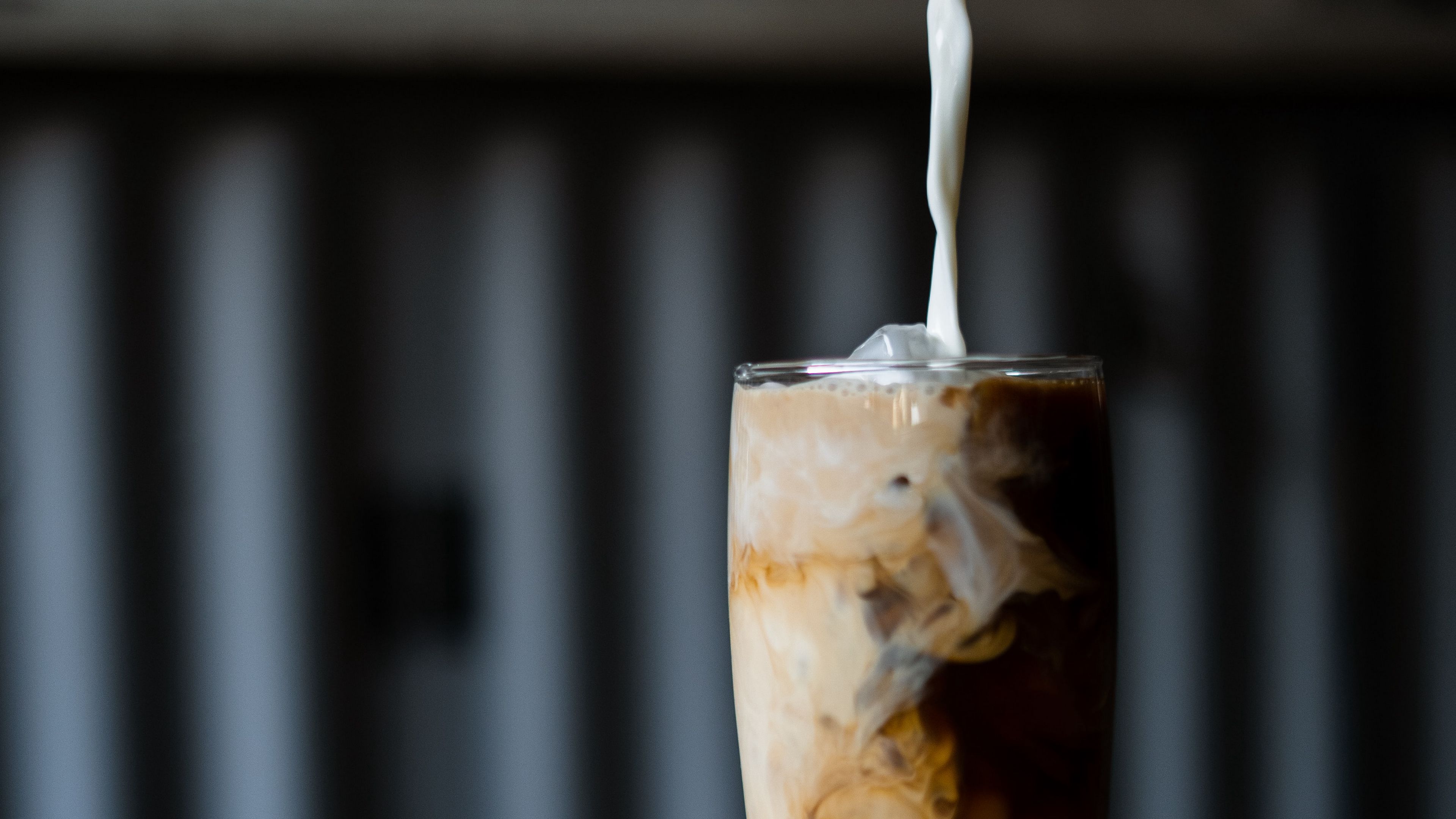 coffee, glass, coffee beans, 4k, HD Wallpaper