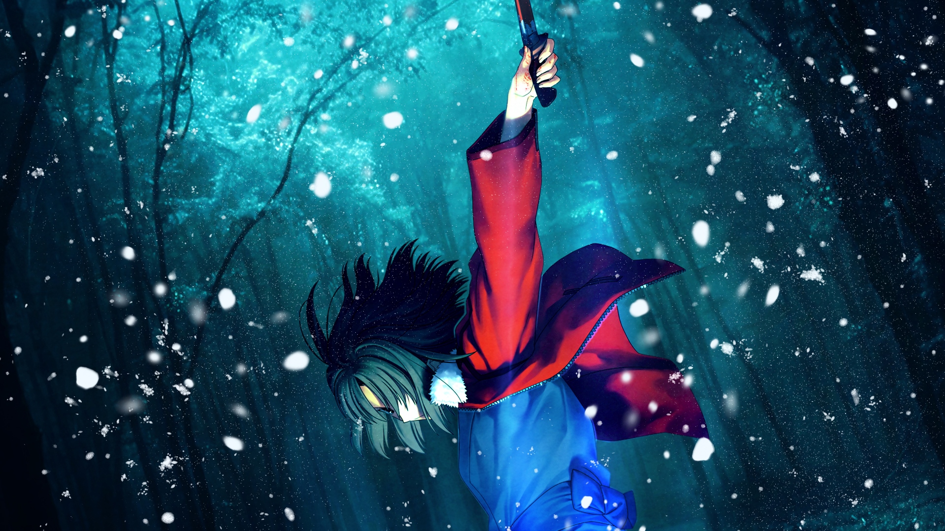 forest, kara no kyokai, trees, shiki no ryougi, HD Wallpaper