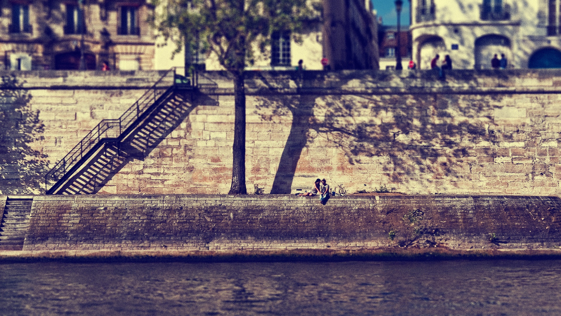 romance, paris, beautiful, water, france, love, seine, nature, rivers, HD Wallpaper