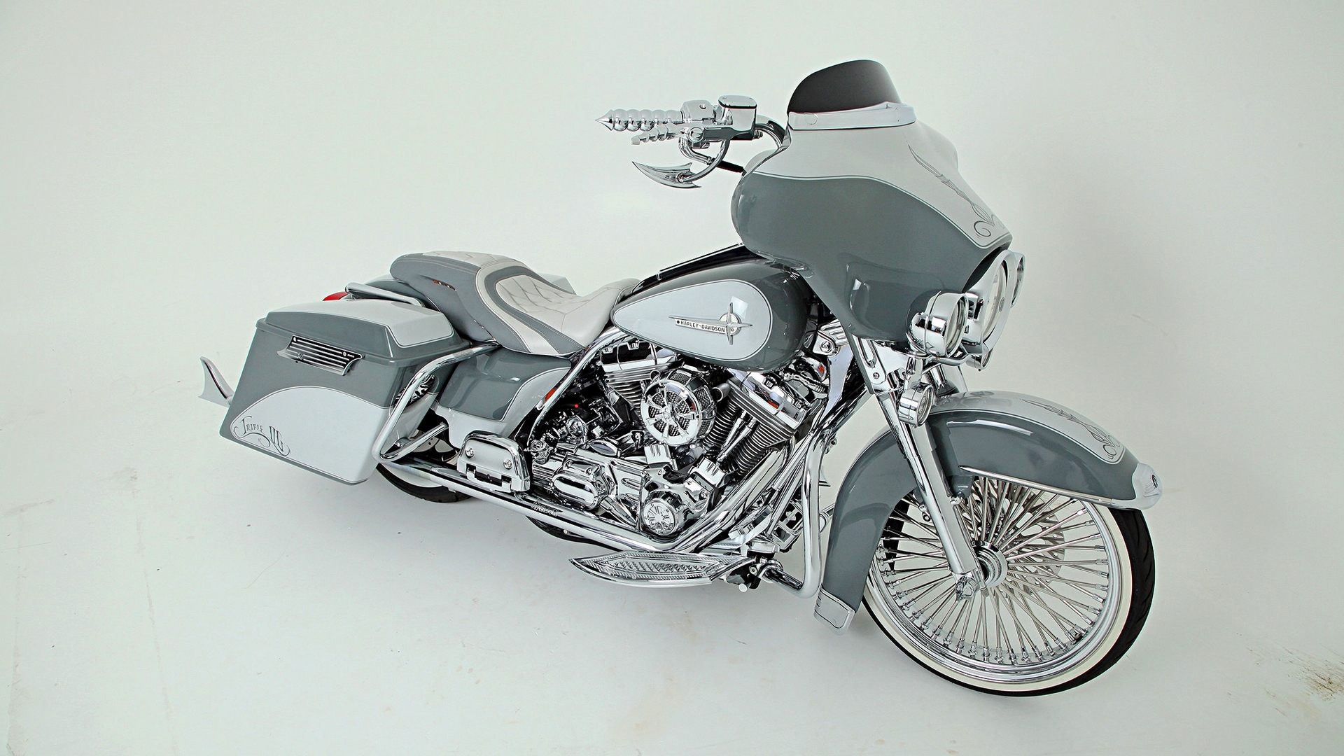 hd, bike, gray, chrome, HD Wallpaper