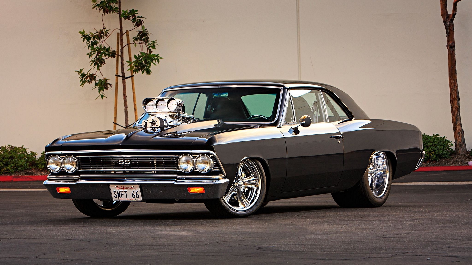 classic, black, muscle, blown, gm, HD Wallpaper