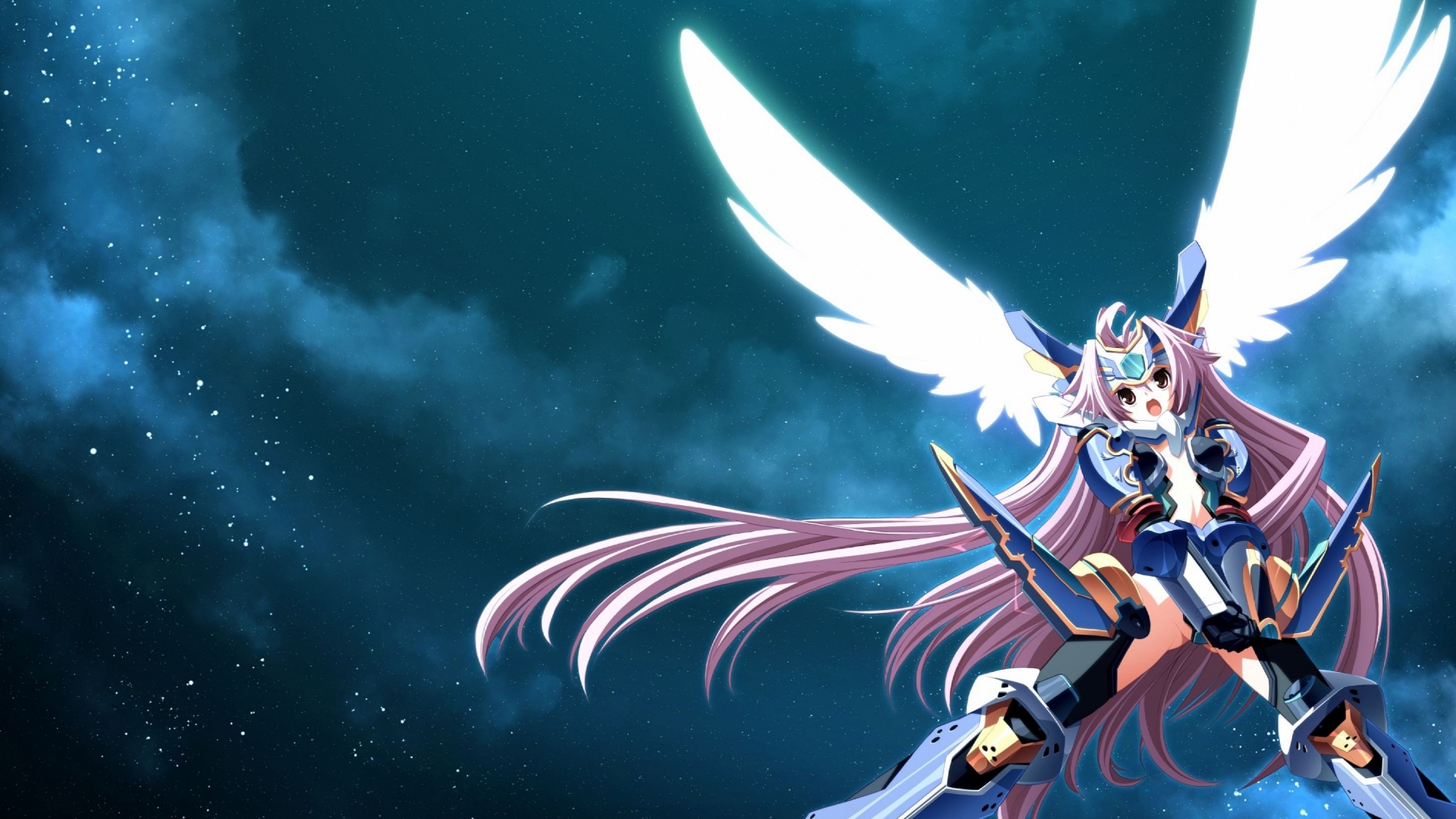 sky, girl, anime, angel, HD Wallpaper