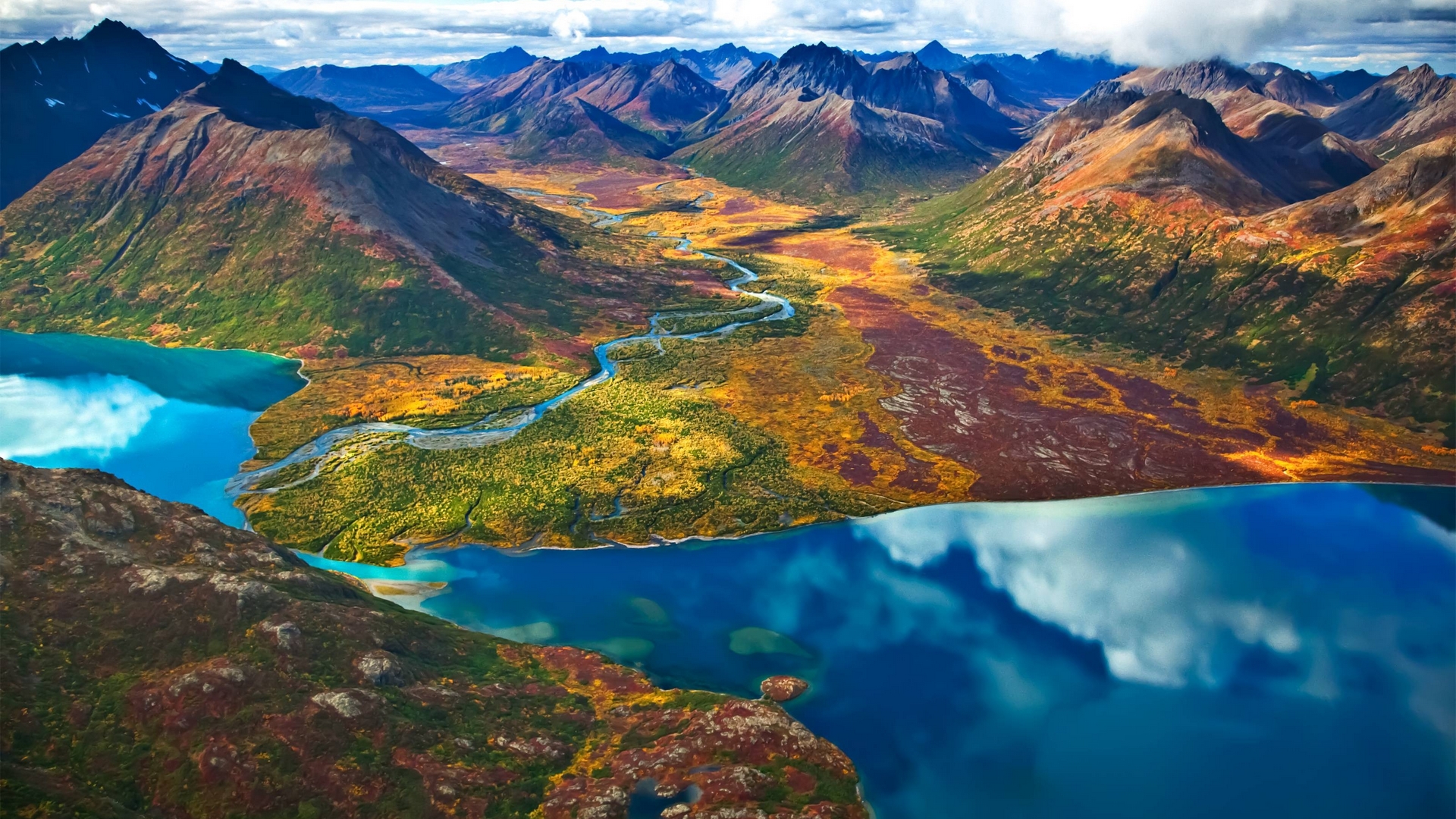 mountain, lakes, cool, nature, fun, HD Wallpaper