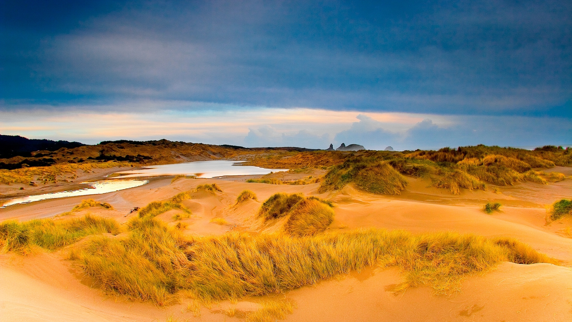 beach, sand, desert, storm, HD Wallpaper