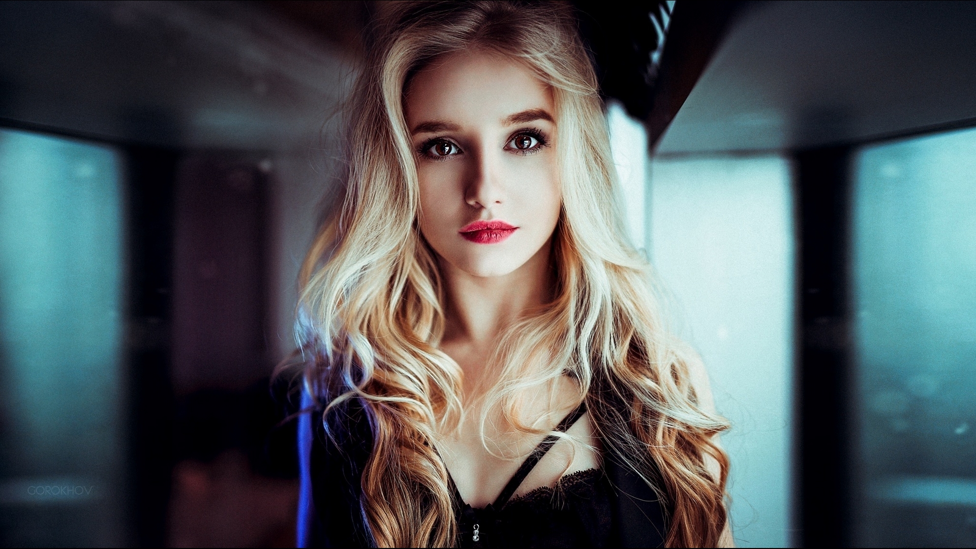 blonde, look, eyes, girl, HD Wallpaper