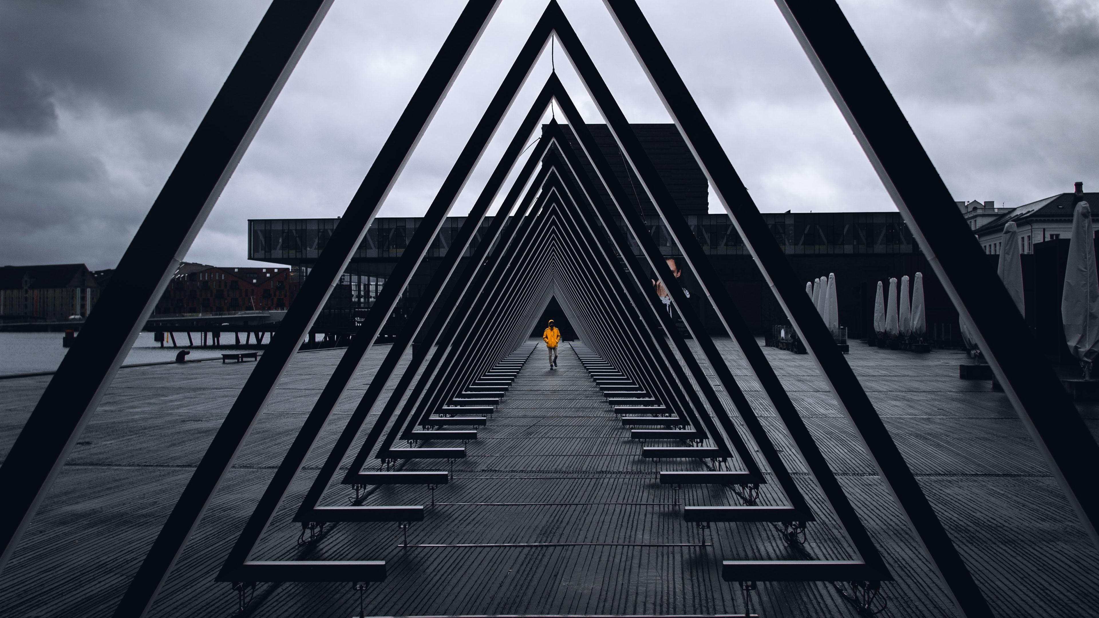 lonely, loneliness, triangle, 4k, HD Wallpaper