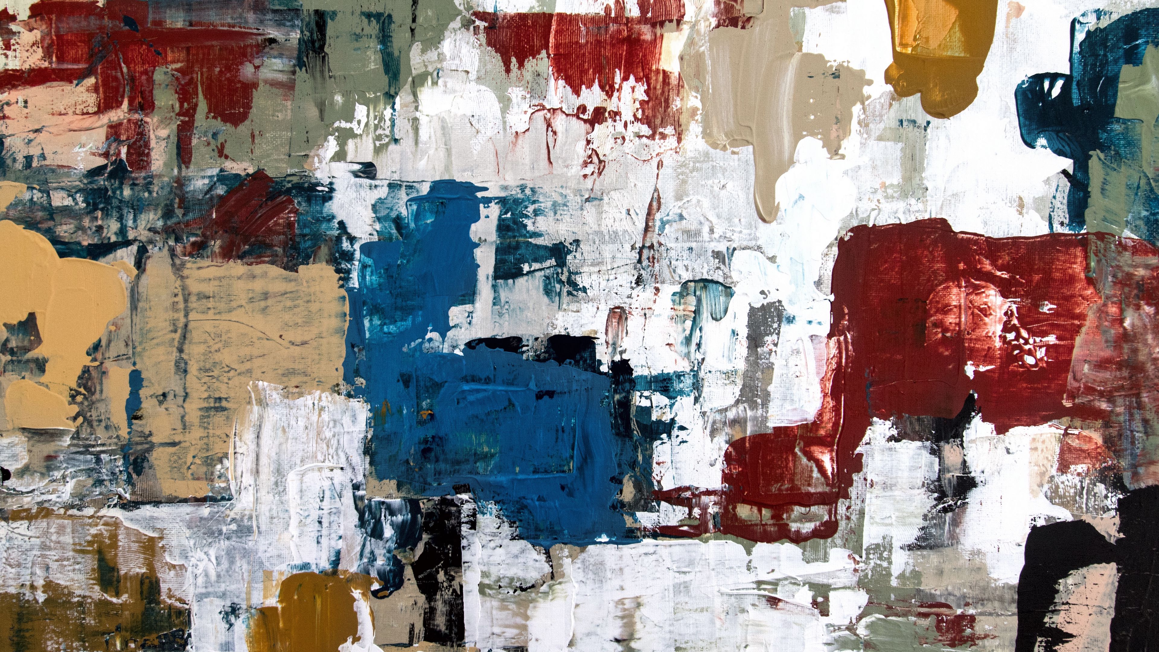 paint, stains, canvas, multi-colored, 4k, HD Wallpaper