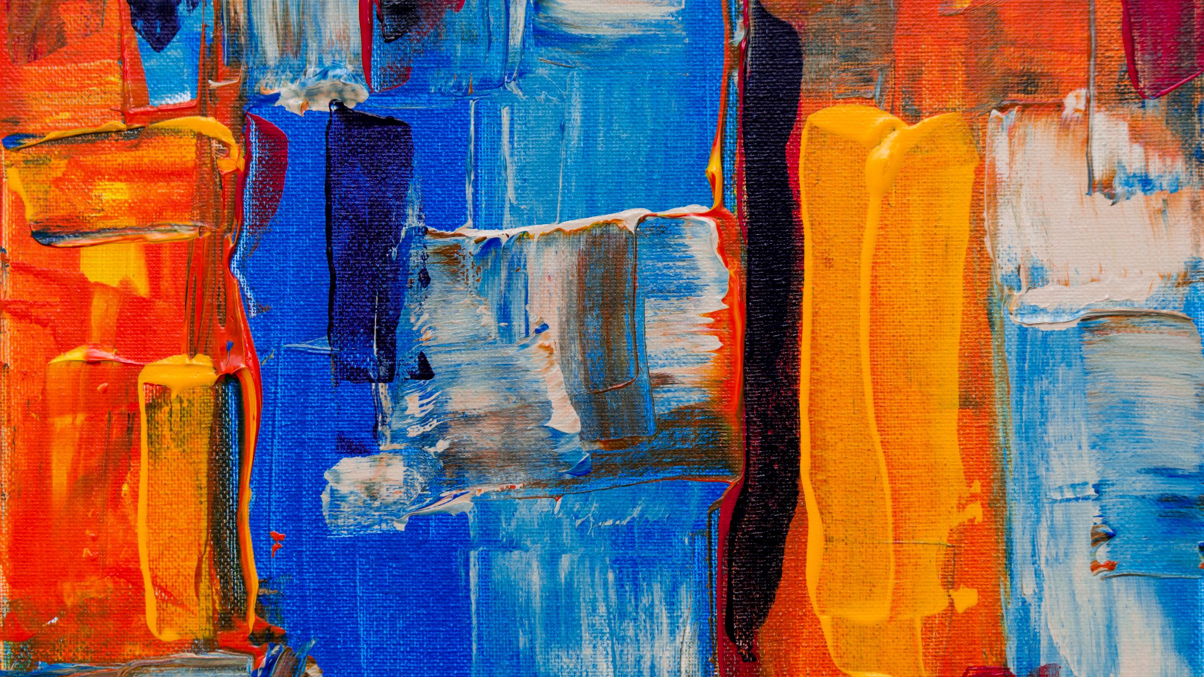 paint, stains, stripes, canvas, 4k, HD Wallpaper