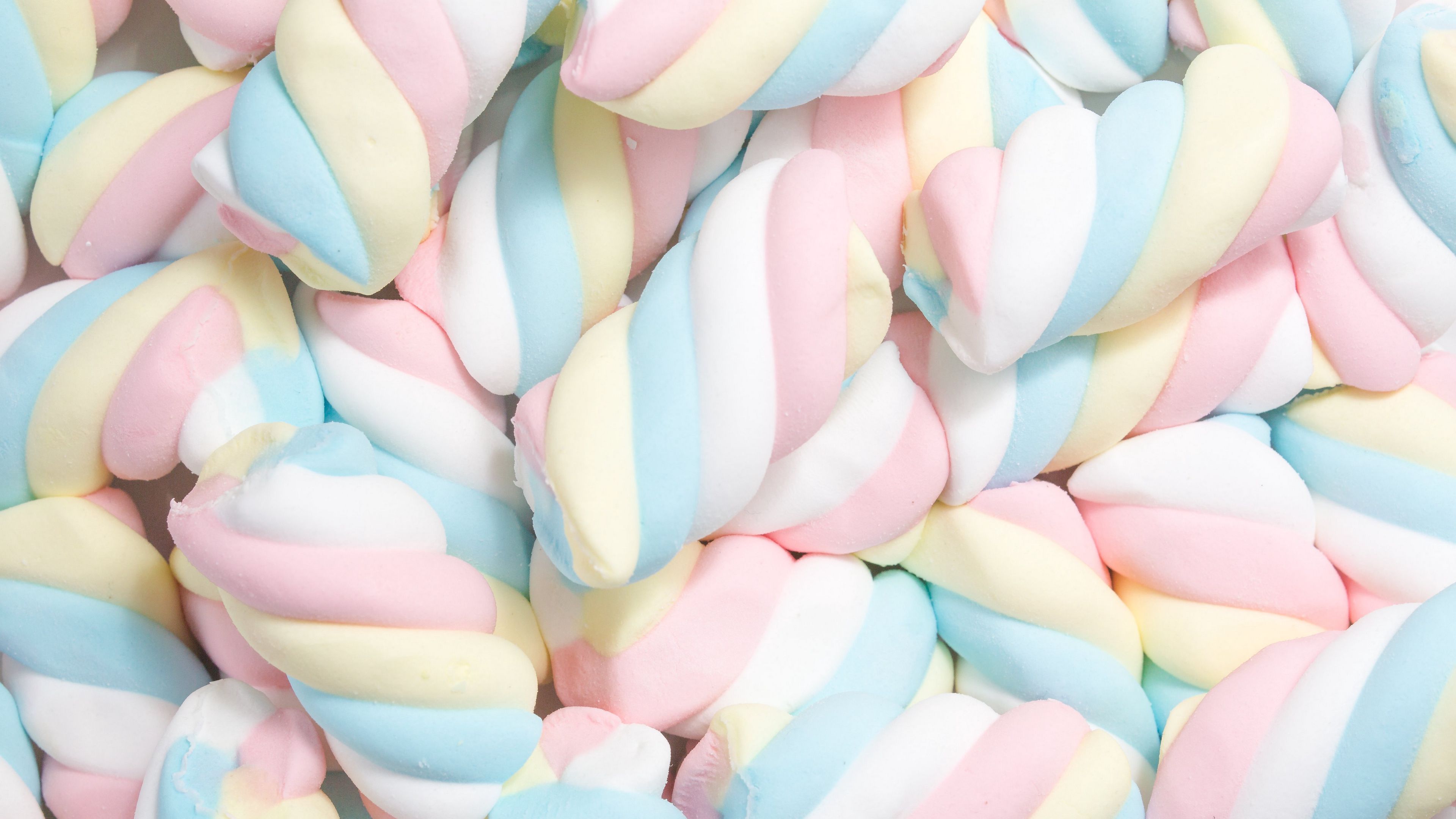 marshmallow, spiral, pastel, sweet, 4k, HD Wallpaper