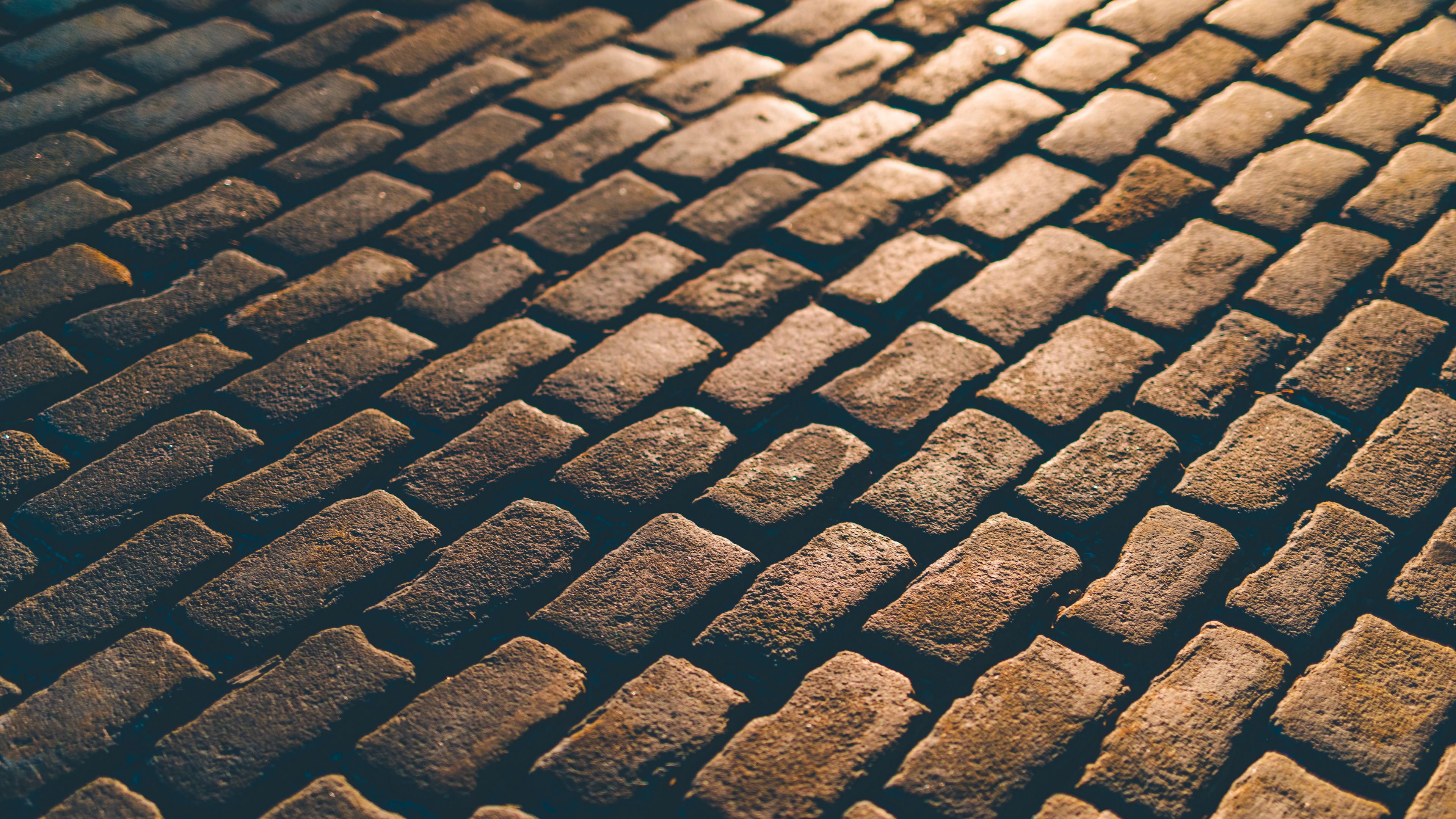 stone, bricks, road, 4k, HD Wallpaper