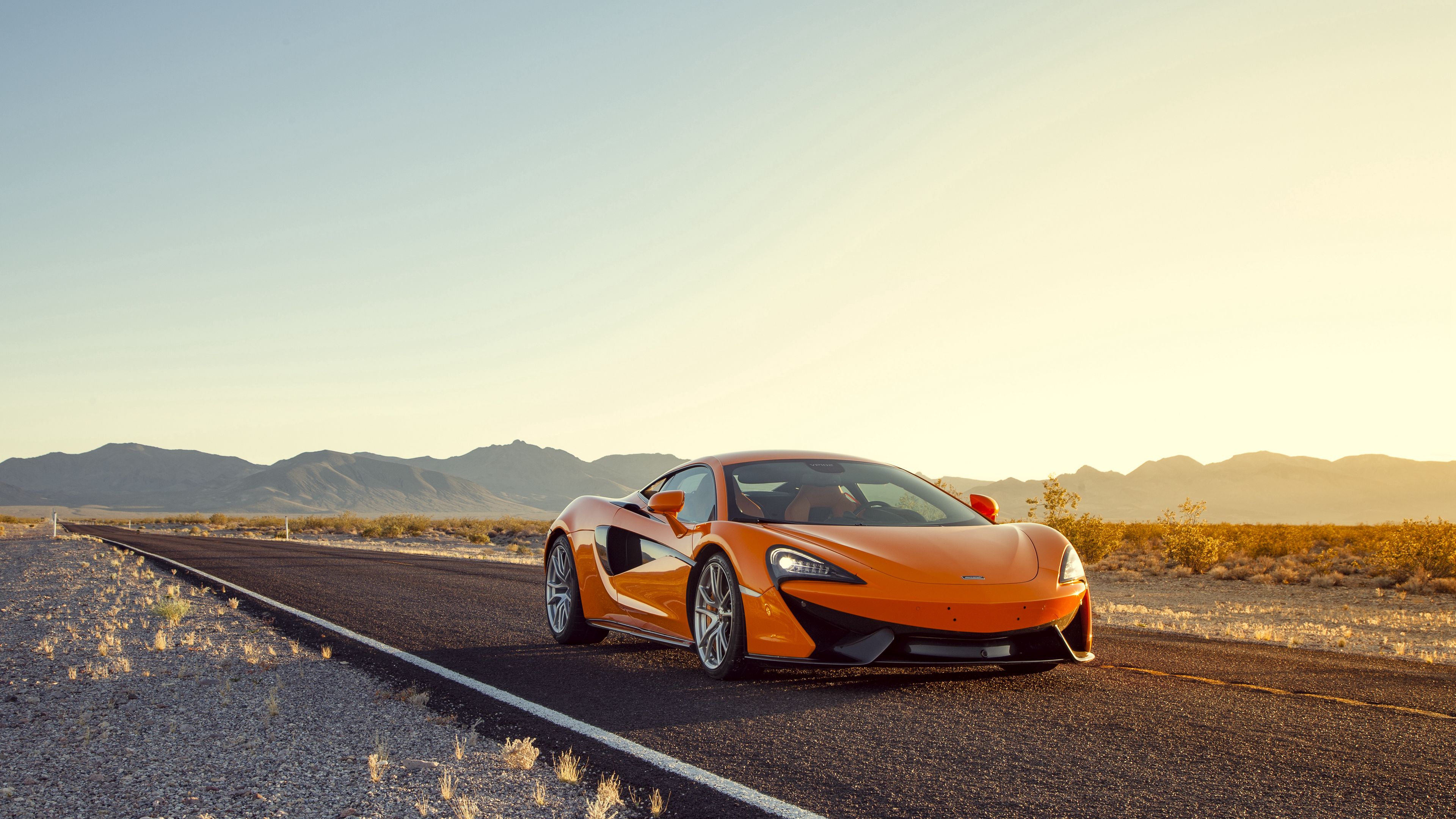 mclaren 570s, sports car, orange, 4k, HD Wallpaper