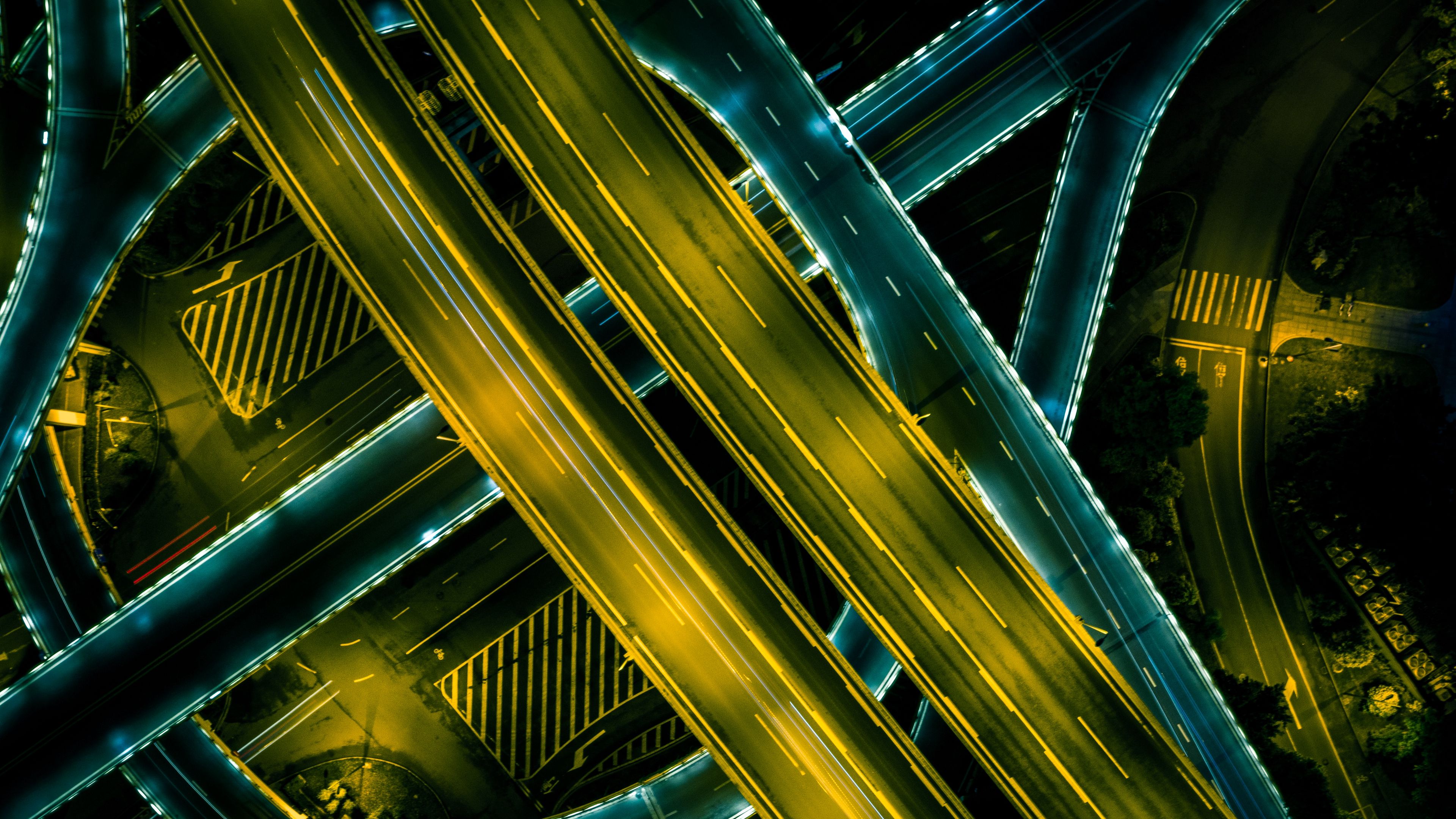 road, neon, glow, 4k, HD Wallpaper
