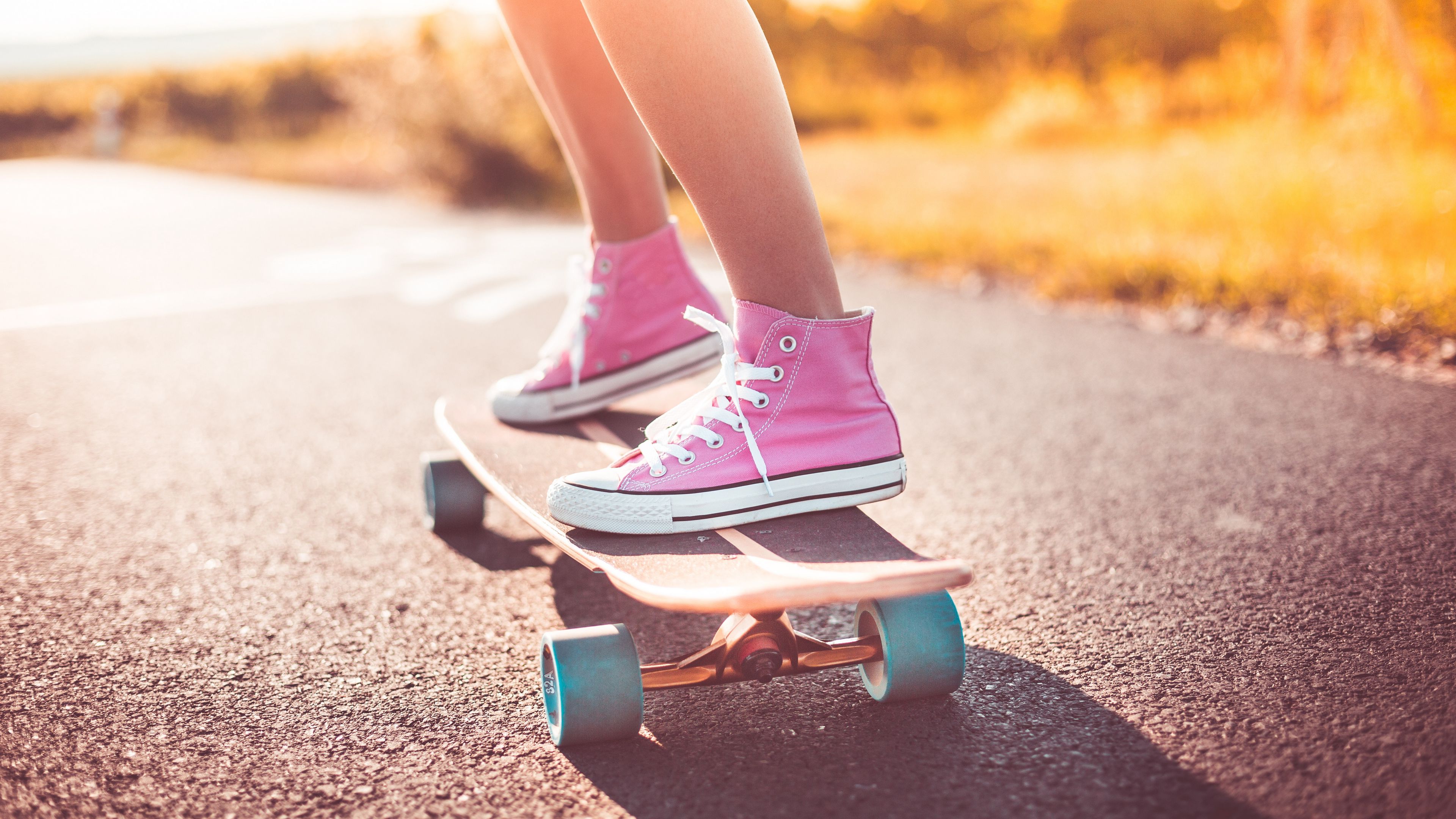 skateboard, sneakers, summer, sunny, entertainment, 4k, HD Wallpaper